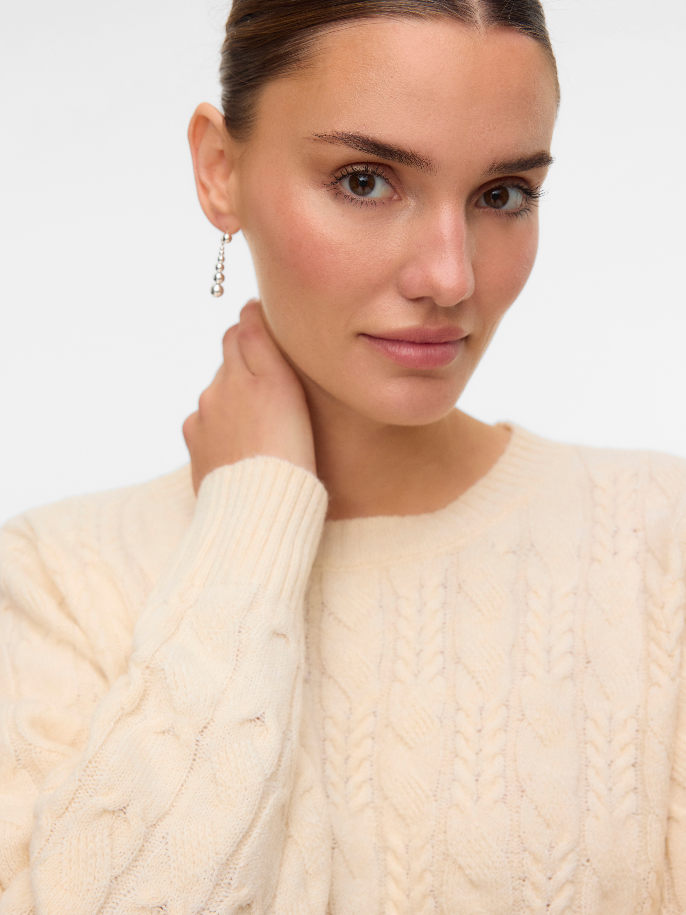 Thumbnail - Vero Moda Strickpullover "VMARIES LS O-NECK CABLE PULLOVER BF" mit Zopfstrickmuster