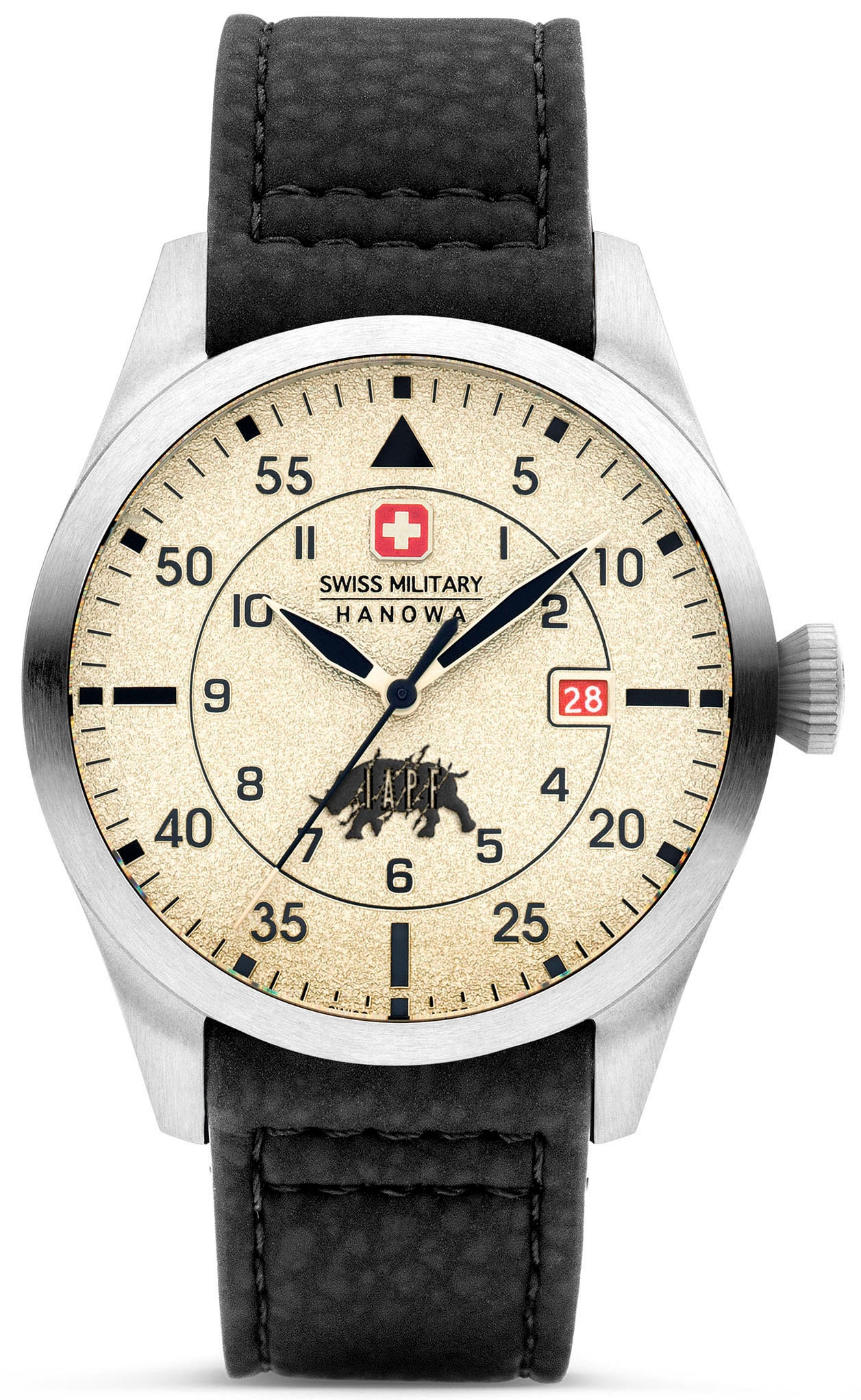Swiss Military Hanowa Quarzuhr »LEAD RANGER, SMWGN0001230«, Armbanduhr, Herrenuhr, Schweizer Uhr, Swiss Made, Datum, Saphirglas