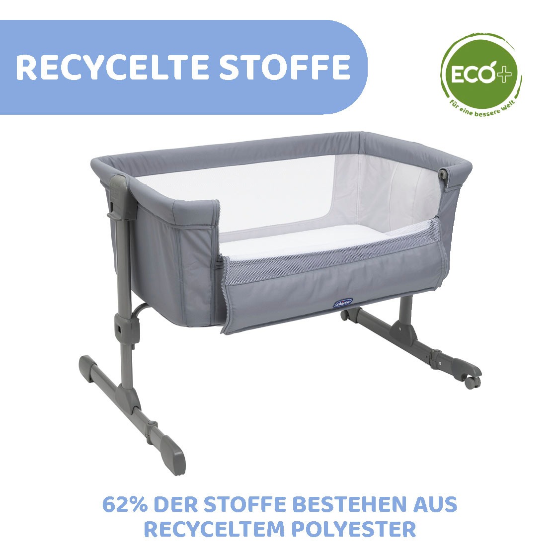 Chicco Beistellbett "next2me essential, stone" Bezug teilweise aus recycelt günstig online kaufen