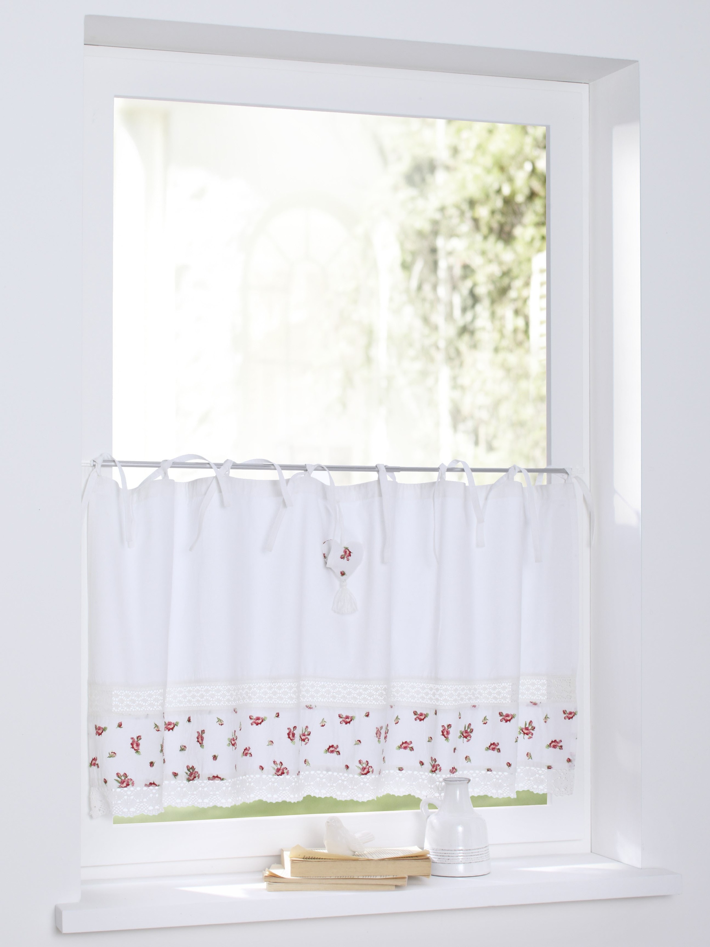 Kutti Scheibengardine "Lavie" Bindebänder 1 Stk. tlg. Kurzgardine, Baumwoll günstig online kaufen