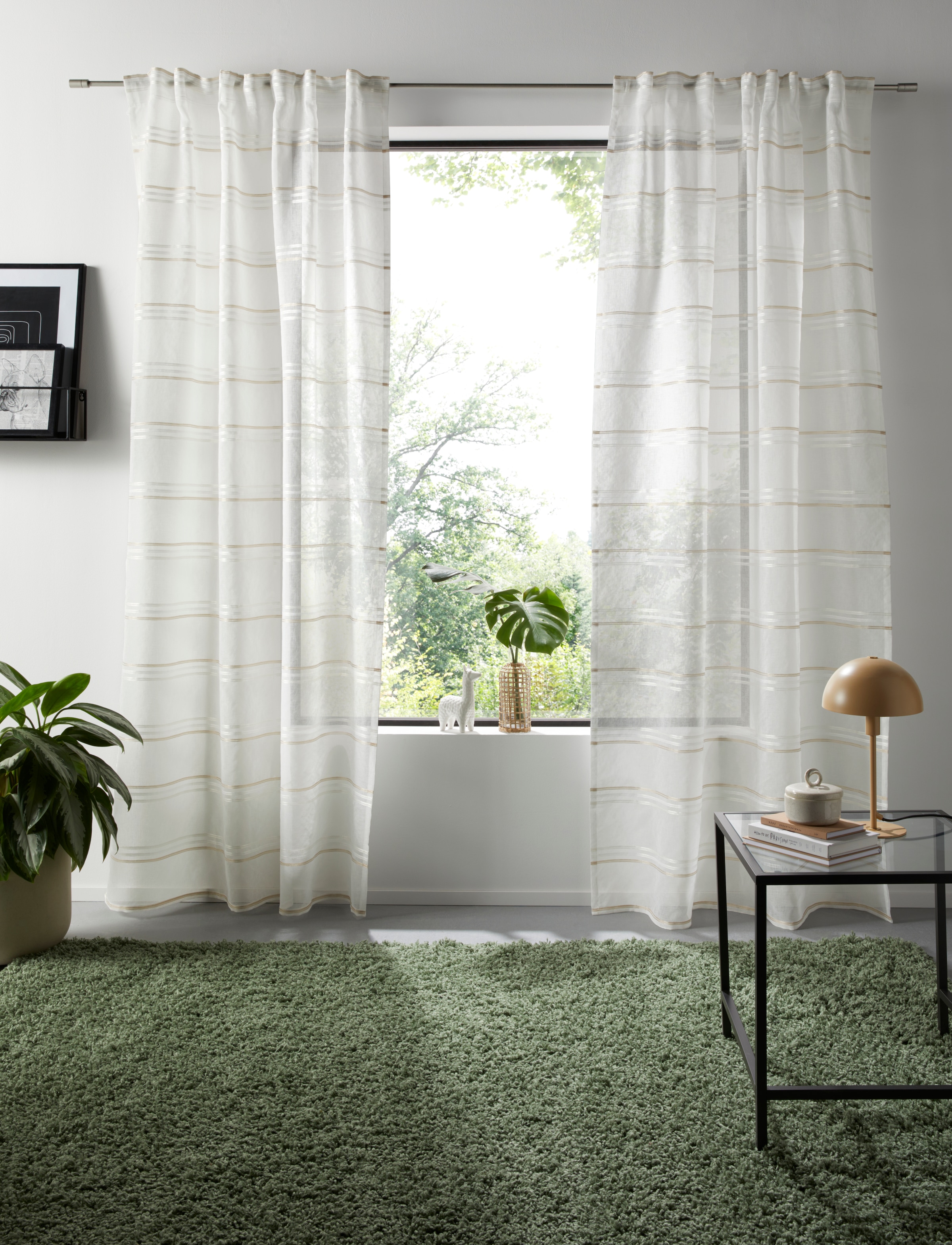 OTTO home Gardine "Sirii" Multifunktionsband 1 Stk. tlg. Halbtransparent, a günstig online kaufen