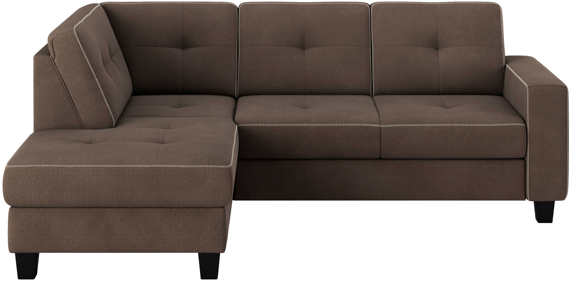 Places of Style Ecksofa »Varese«, Kreuznaht in beige