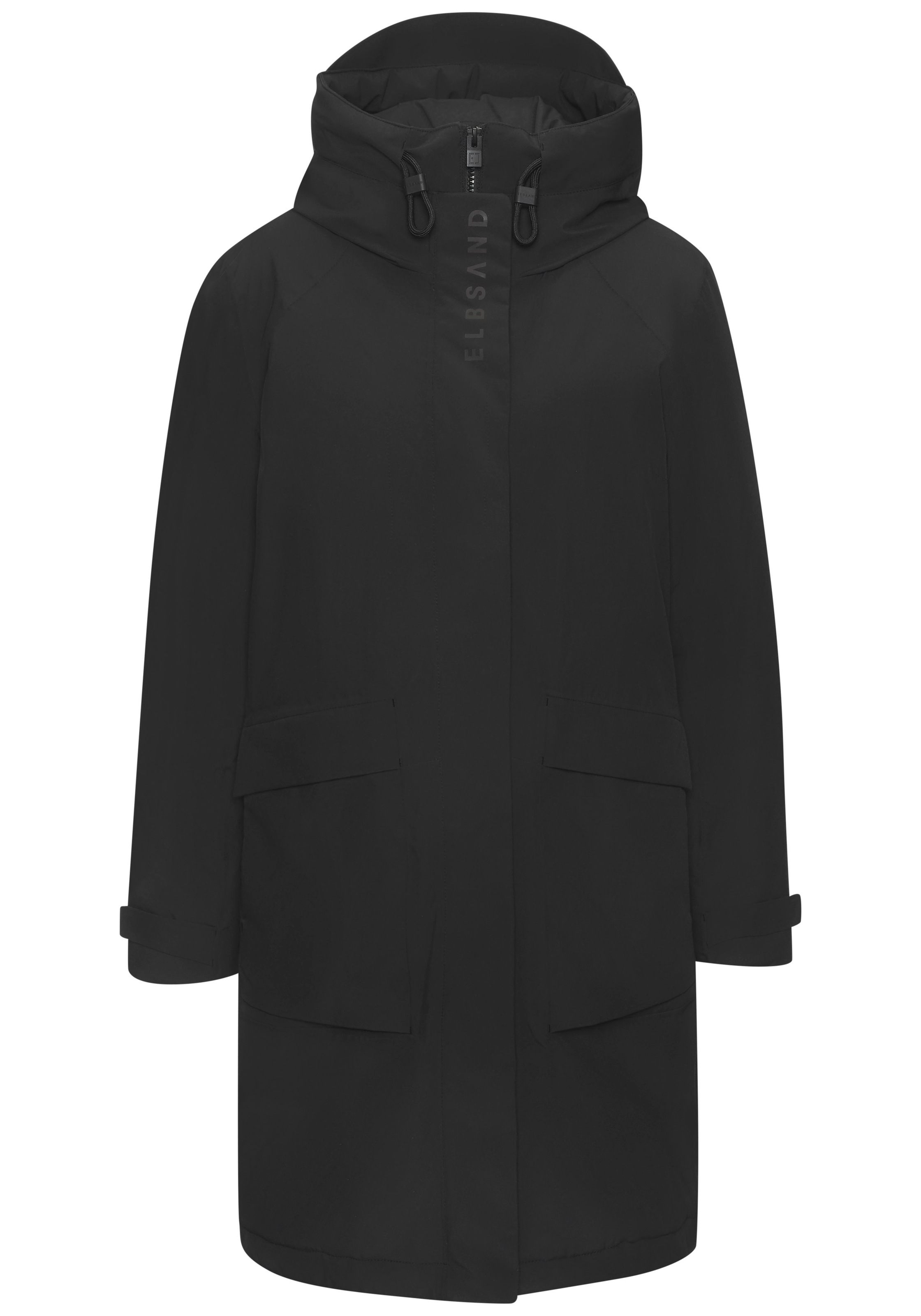 Elbsand Winterjacke mit Kapuze mit verstellbarer Kapuze und aufgesetzten Ta günstig online kaufen