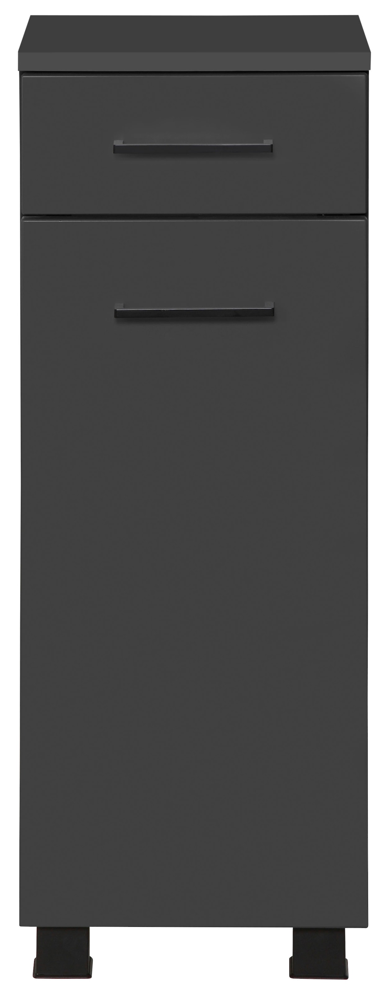 welltime Badmöbel-Set »Trento, Badezimmer-Set, Waschbeckenunterschrank, Hängeschrank«, (4 St.), Unterschrank, Waschbeckenunterschrank, Spiegelschrank, Aufbauleuchte