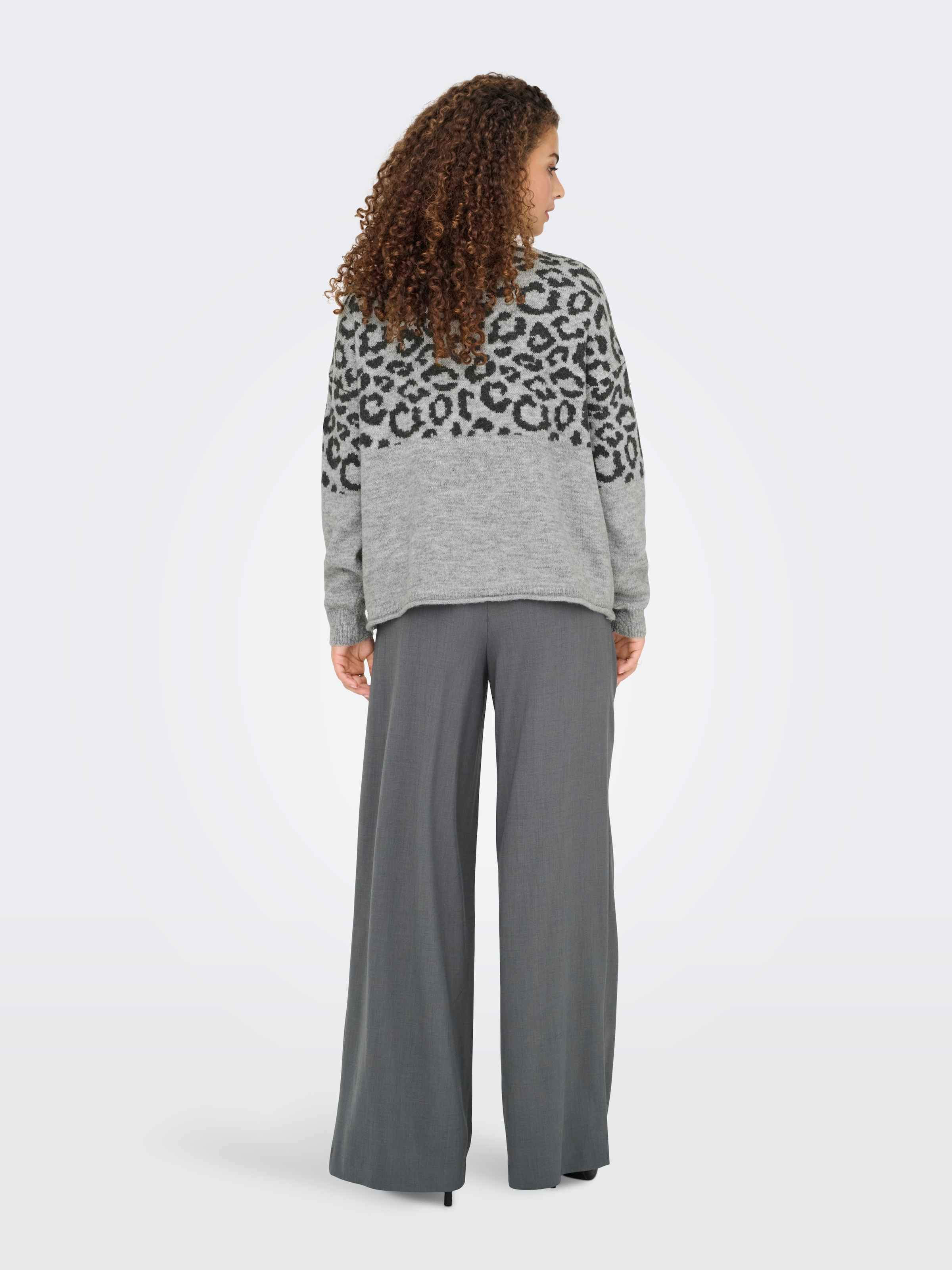 ONLY Rundhalspullover »ONLJADE ANIMAL LS O-NECK NOOS KNT«