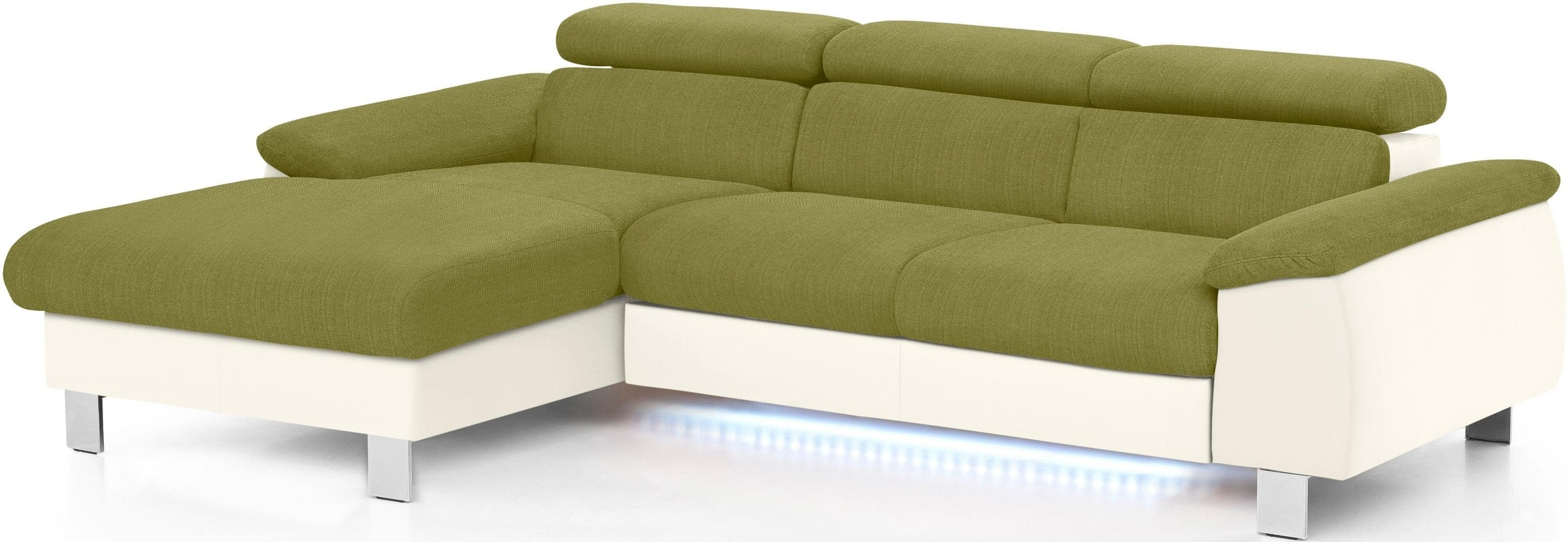Thumbnail - COTTA Polstergarnitur "Komaris L-Form", (Set), Set bestehend aus: Ecksofa mit Kopfteilverstellung & Hocker