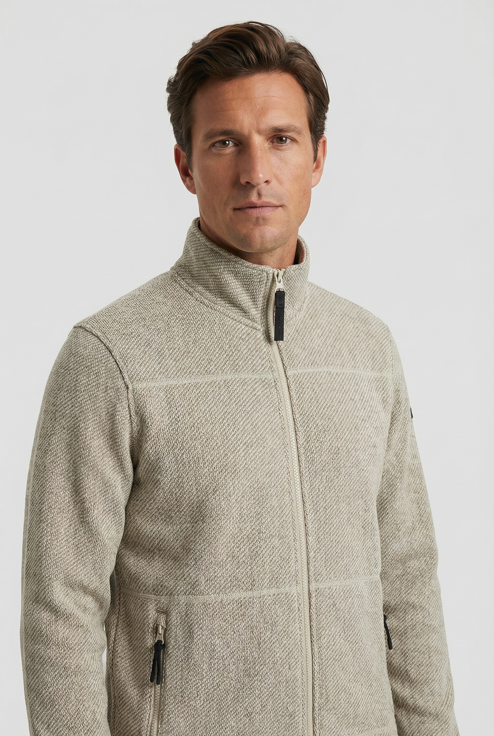 ICEPEAK Herren Fleecejacke "AGEN"cement, Gr. XL, Obermaterial: 100% Polyester, Jacken