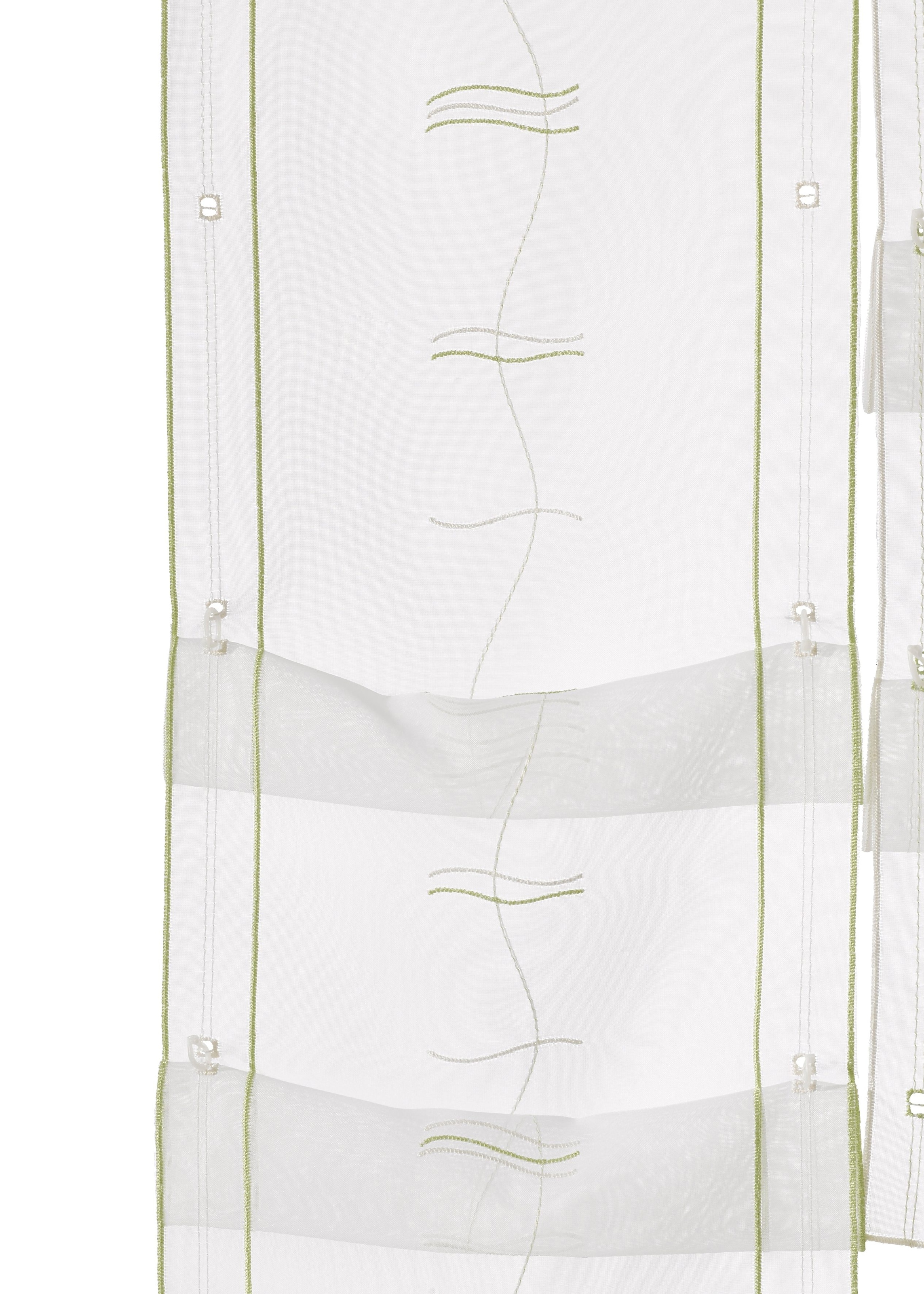 Weckbrodt Scheibengardine »Selina«, (1 St.), Hochraff, Gardine, Voile, echte Stickerei, transparent, Store