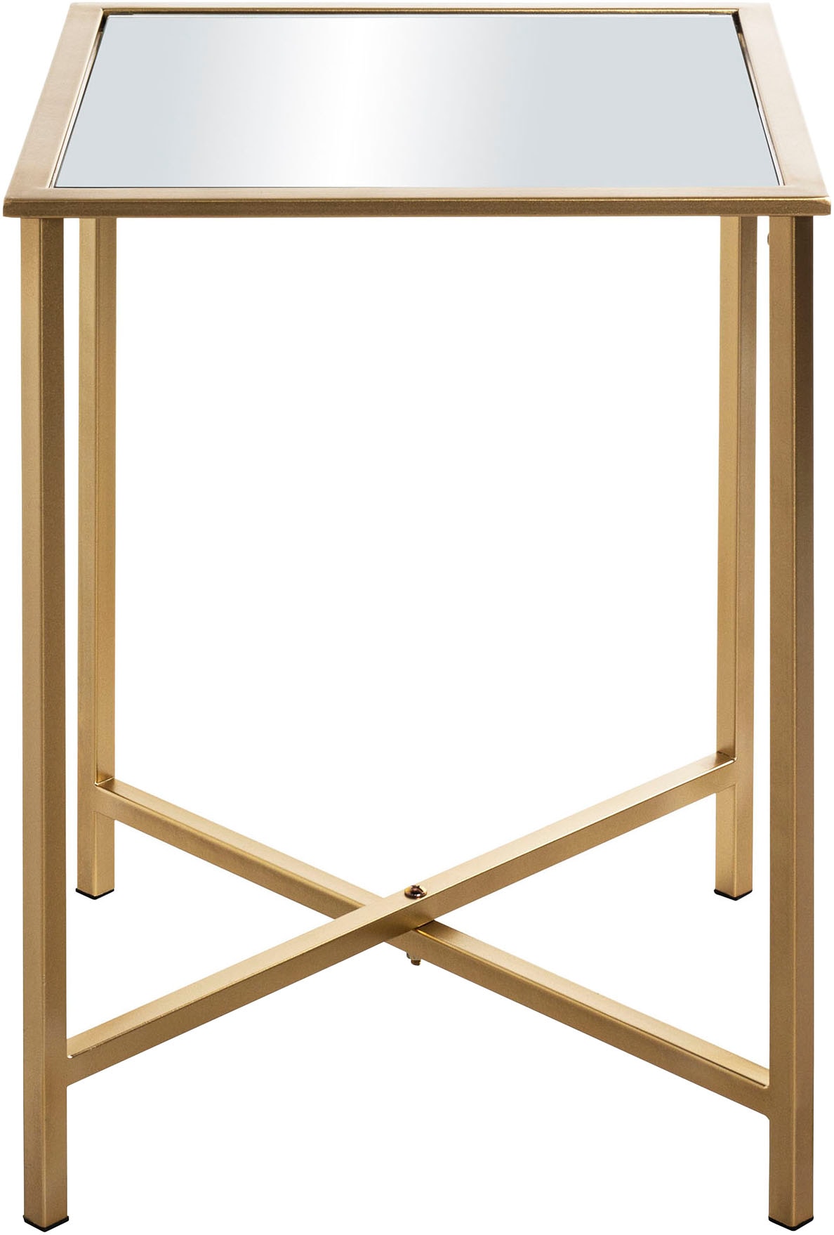 HAKU Beistelltisch »Sofatisch, Wohnzimmertisch« 1 Stk. tlg. quadratisch - aus Metall Gold B/T/H 39/39/53 cm