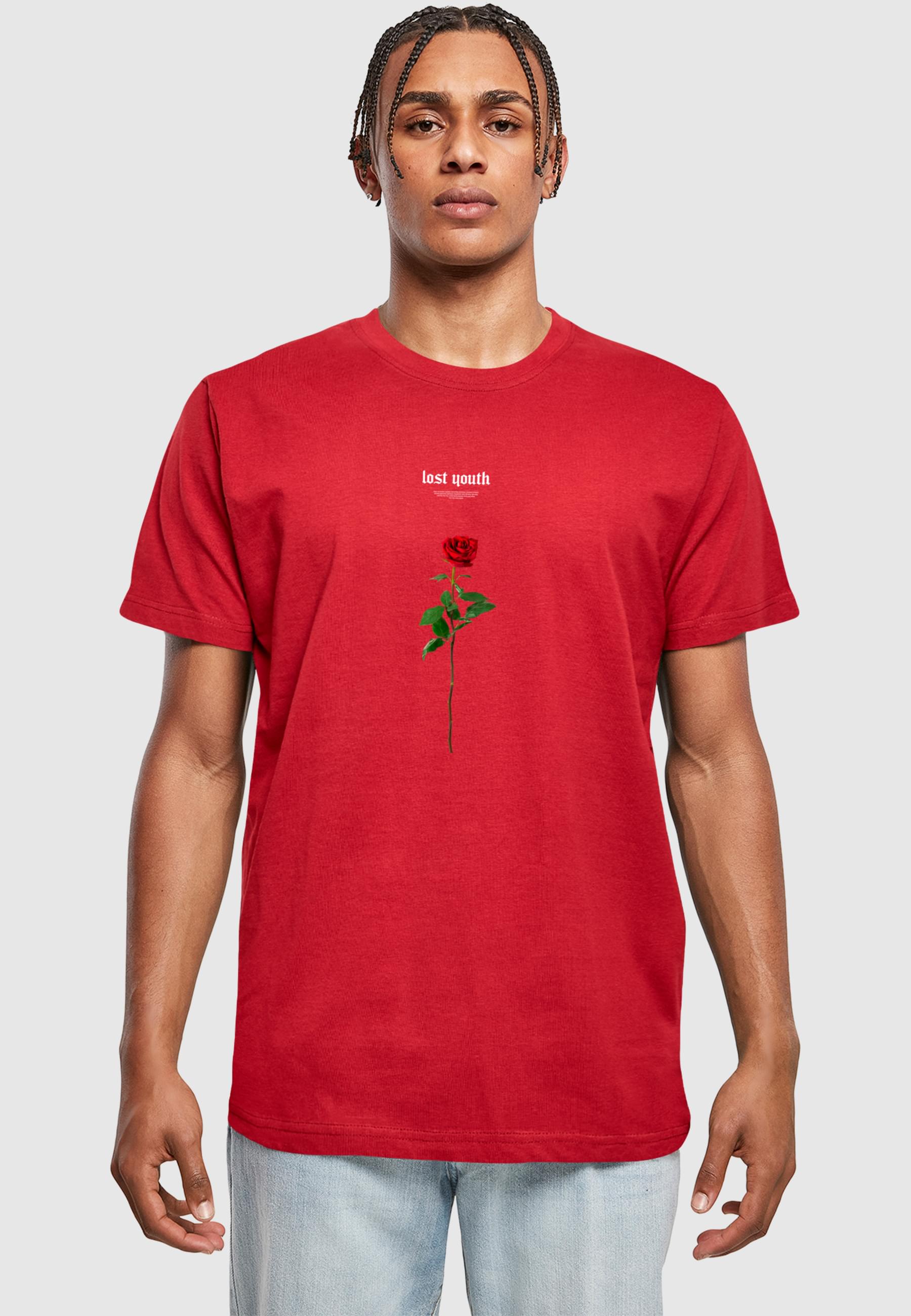 Thumbnail - MisterTee Kurzarmshirt "MisterTee Herren Lost Youth Rose Tee", (1 tlg.)