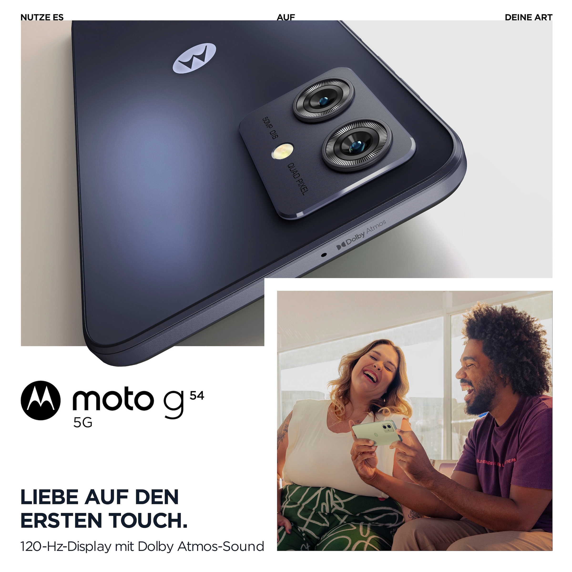 Motorola Smartphone »MOTOROLA moto g54«, midnight blue, 16,51 cm/6,5 Zoll, 256 GB Speicherplatz, 50 MP Kamera