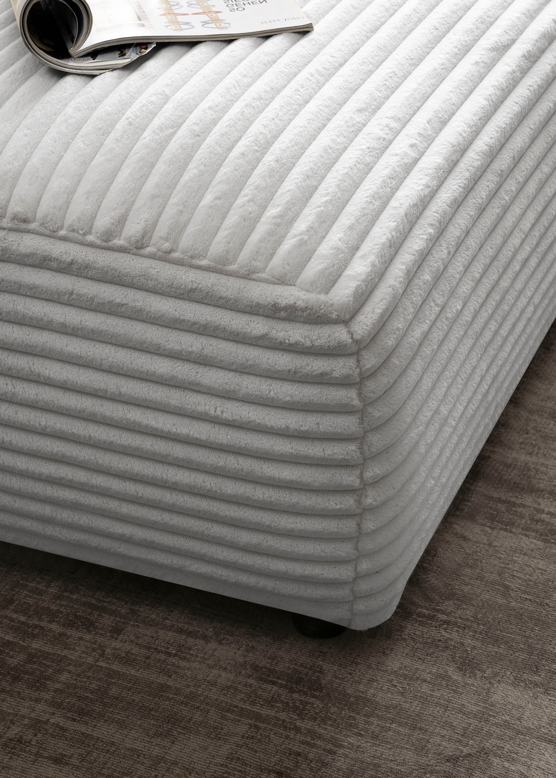 andas Polsterecke »BAKELS, Ecksofa-Set mit Hocker, L-Form mit Schlaffunktion«, Ecksofa-Set (incl. Hocker) im trendigen Megacord