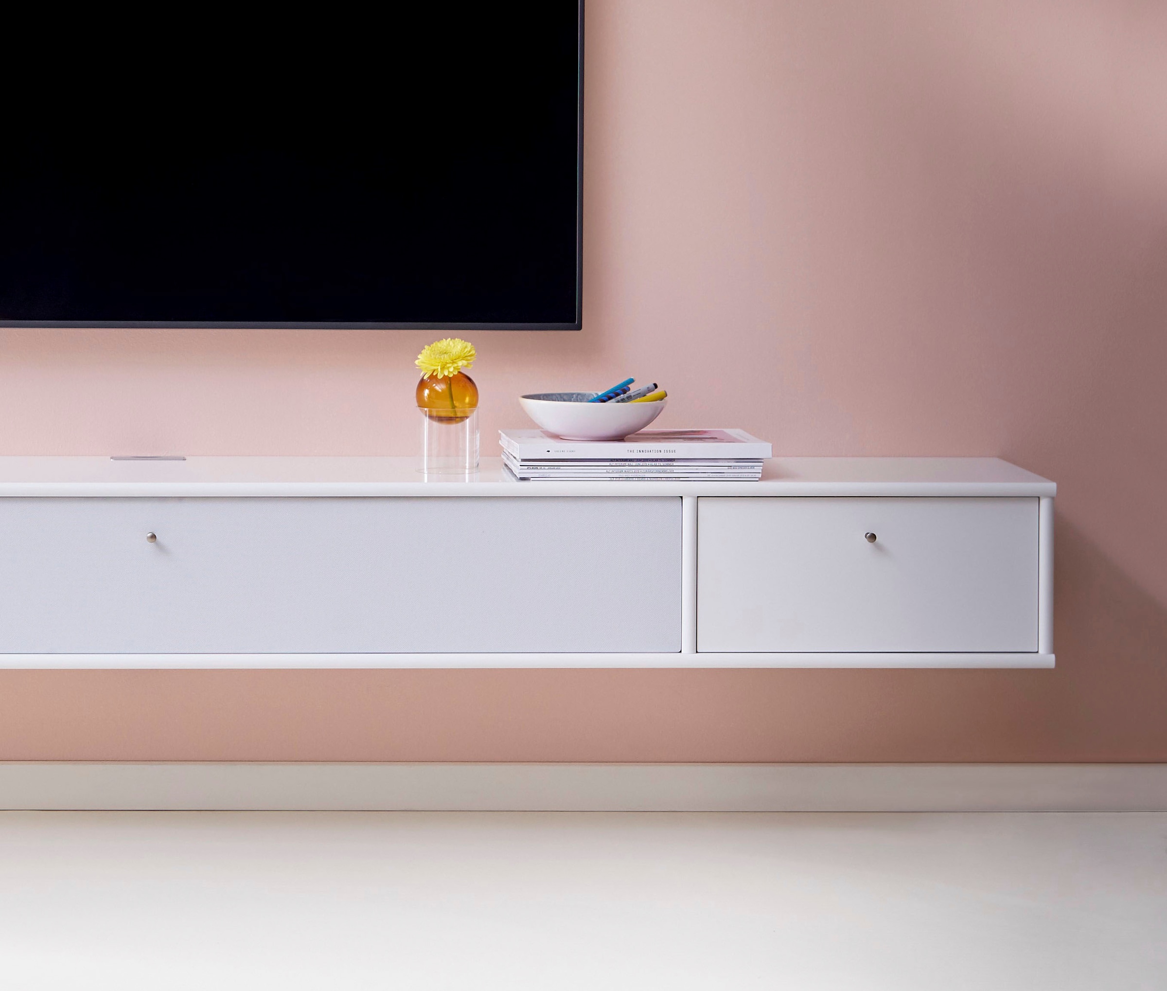 Hammel Furniture TV-Board »Mistral Fernsehschrank, Medienmöbel, Hängend«, mit Schaubladen und Klapptür mit Akustikstoff, Lowboard, B: 220 cm