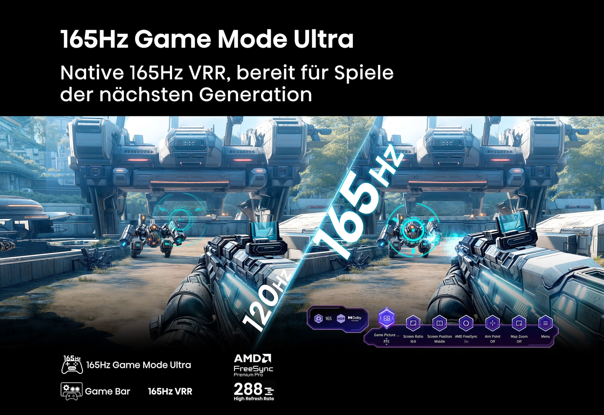 Hisense QLED Mini LED-Fernseher »65U8Q« 164 cm/65 ″ Smart-TV 4K UHD MiniLED Smart TV