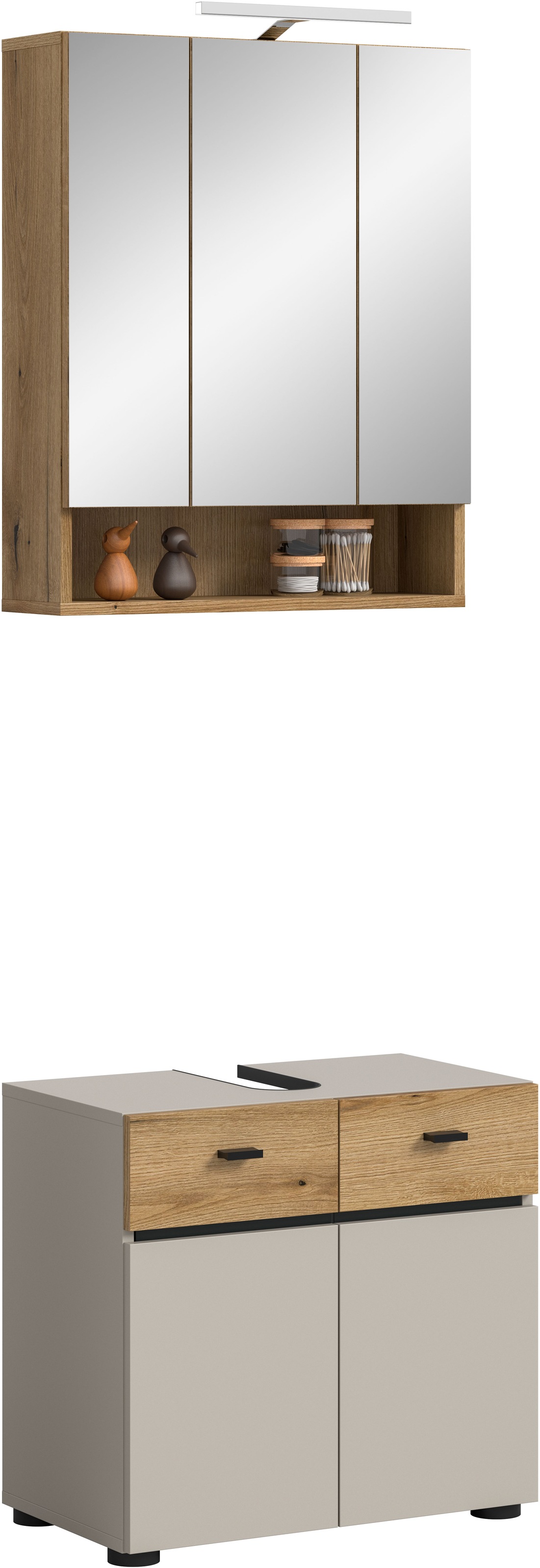 welltime Badmöbel-Set "VANN, 2-teilige moderne Badkombination, inkl. Beleuc günstig online kaufen