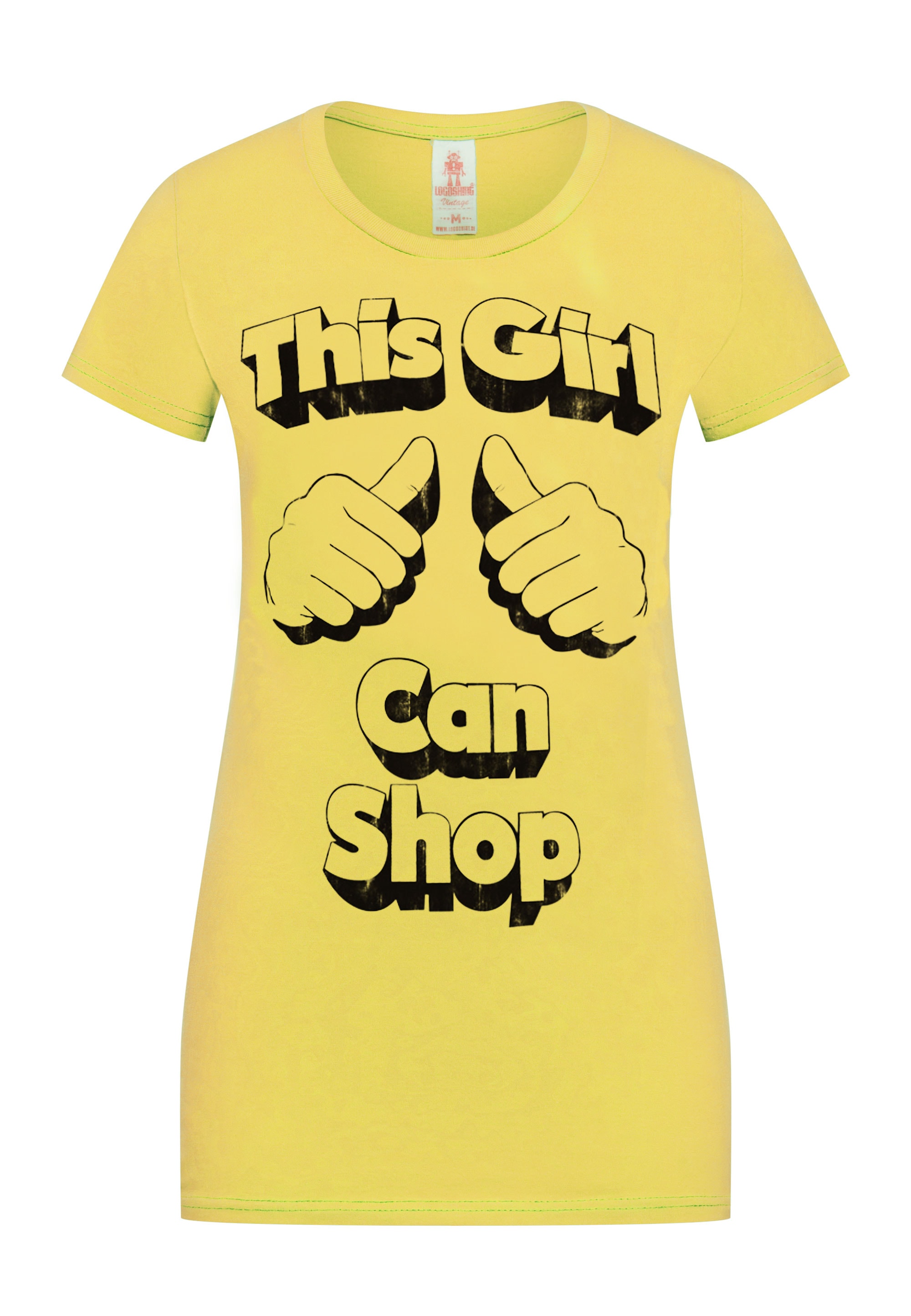LOGOSHIRT T-Shirt »Spruch - This Girl Can Shop«, mit lizenziertem Print für  bestellen | BAUR