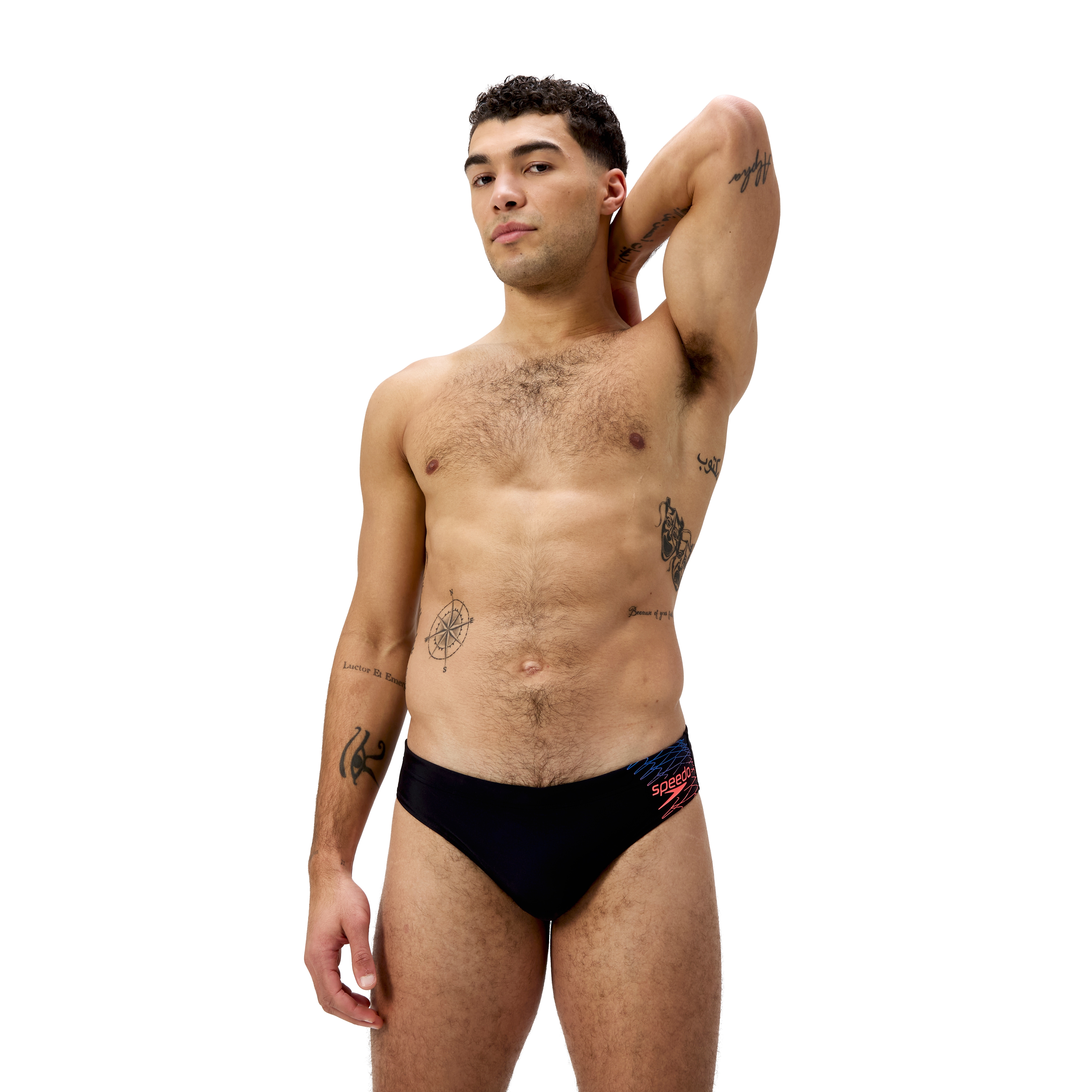 Speedo Badehose "Medley Logo Brief" mit Vier-Wege-Stretch, chlorbeständig