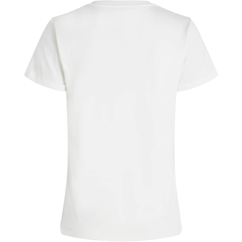 Tommy Hilfiger T-Shirt »SLIM CODY RIB V-NECK SS«, mit dezenter Logostickerei