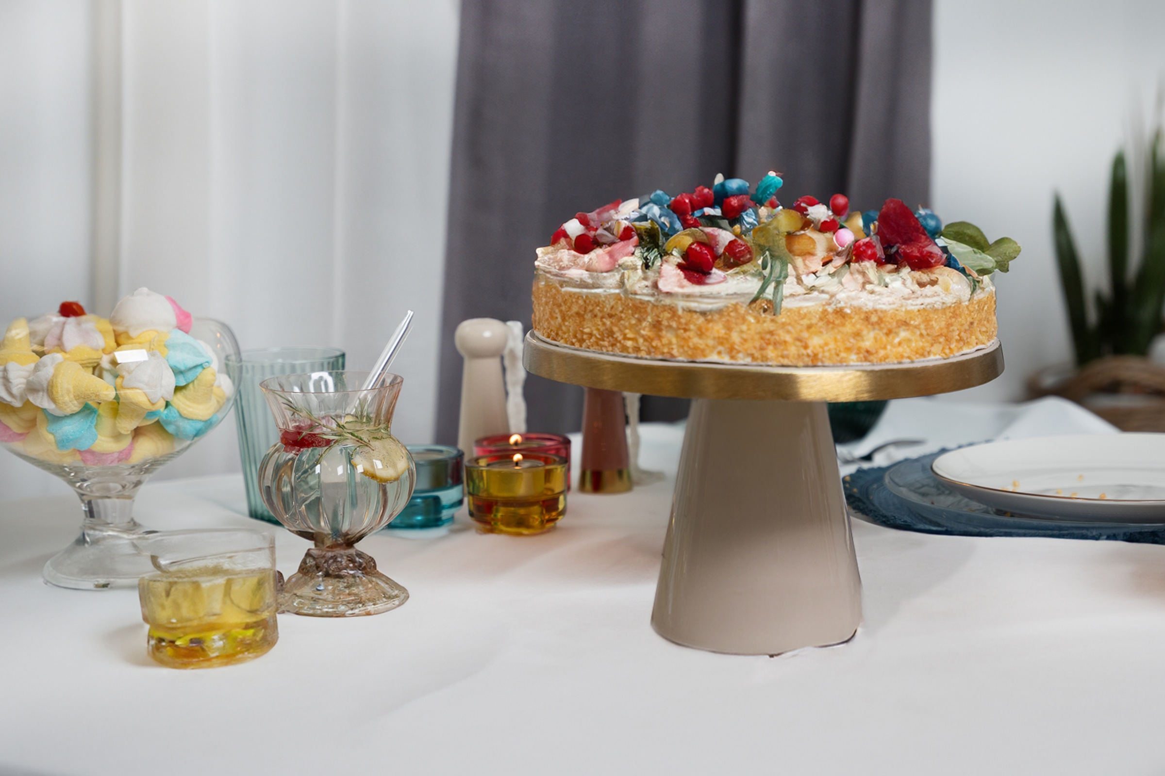 Kayoom Kuchenplatte "Kuchenplatte Art Deco 2055" Handarbeit, schicke Servie günstig online kaufen
