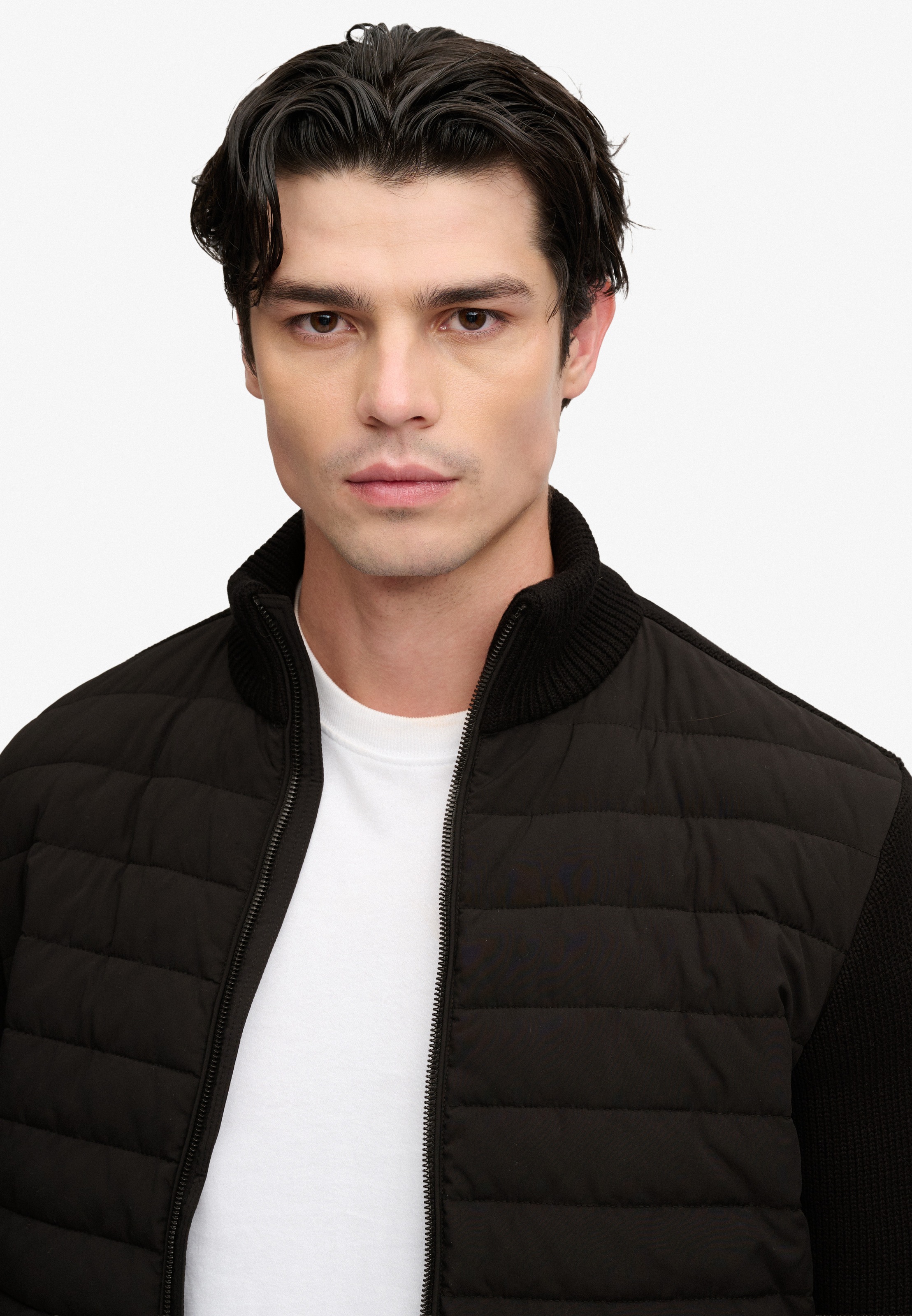 Superdry Blouson »CARDIGAN HYBRID JACKET« Kunstfaser, slim fit