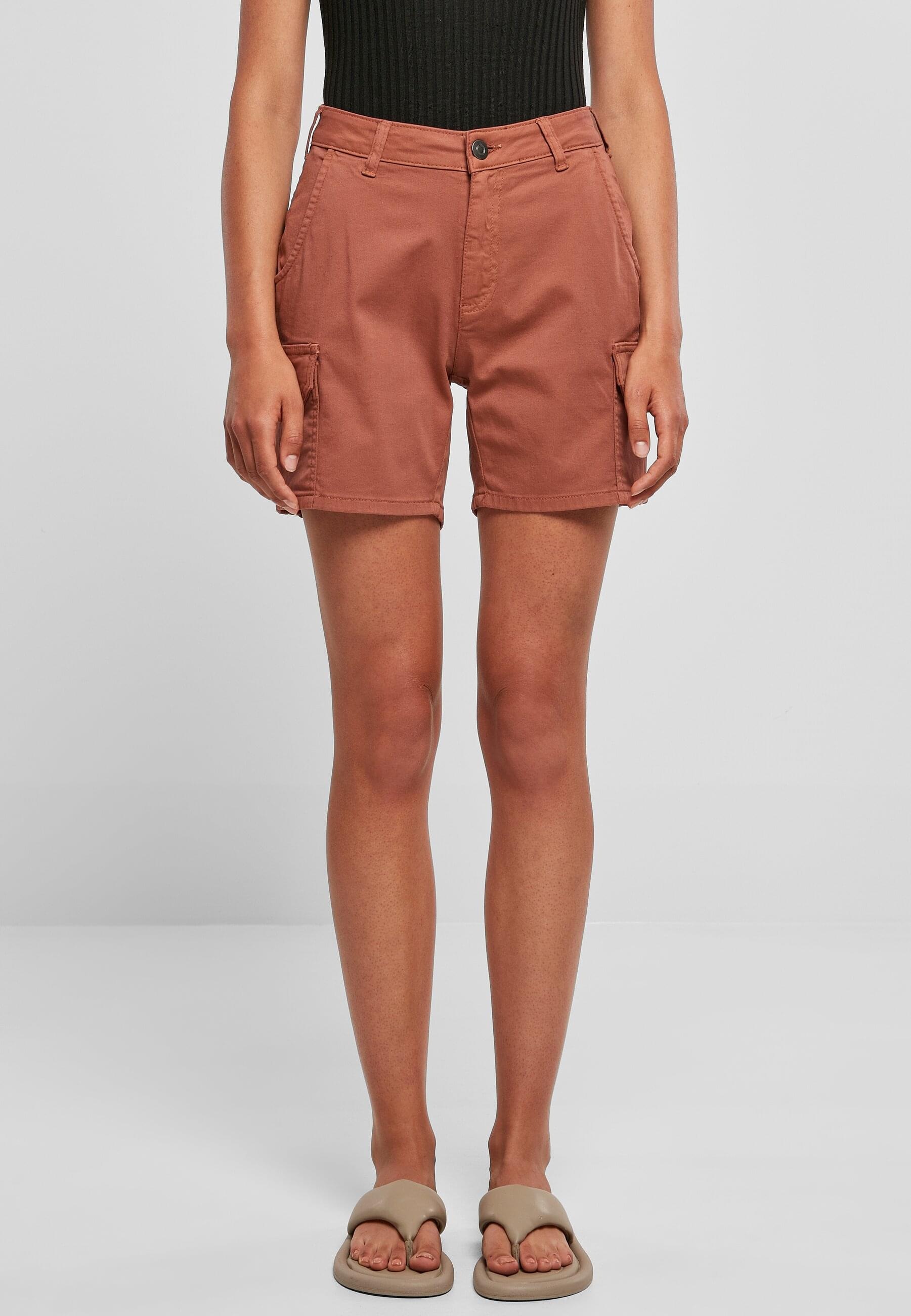 URBAN CLASSICS Cargohose »Urban Classics Damen Ladies High Waist Cargo Shorts«, (1 tlg.)