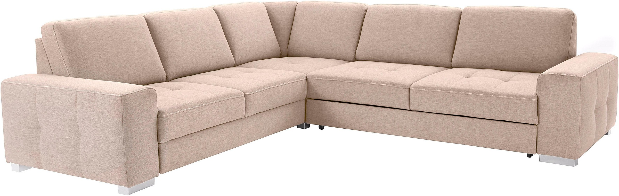 sit&more Ecksofa »Santorini L-Form«, mit Federkern und Sitztiefenverstellung, wahlweise mit Bettfunktion