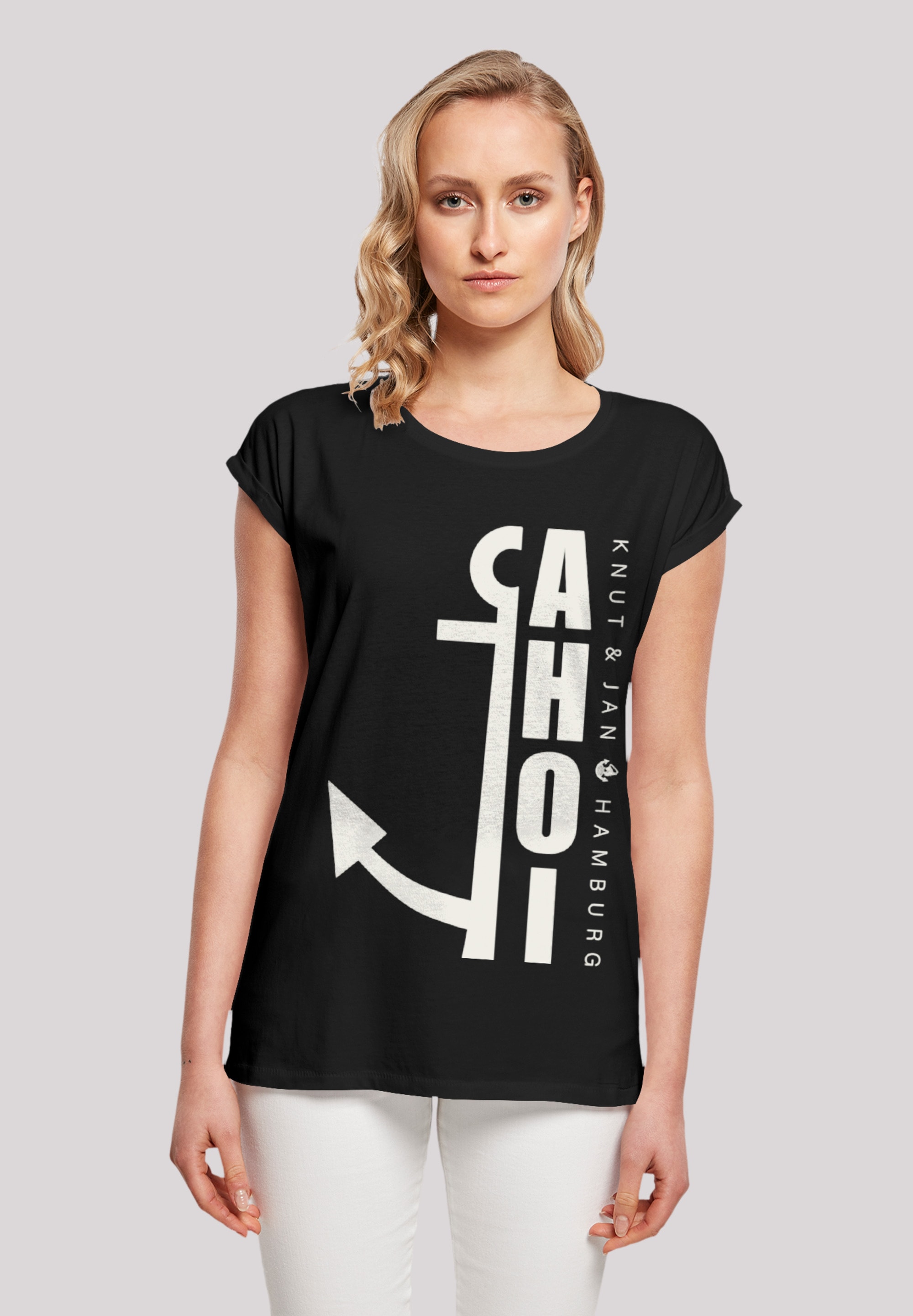 T-Shirt »Ahoi Anker Knut & Jan Hamburg«, Print