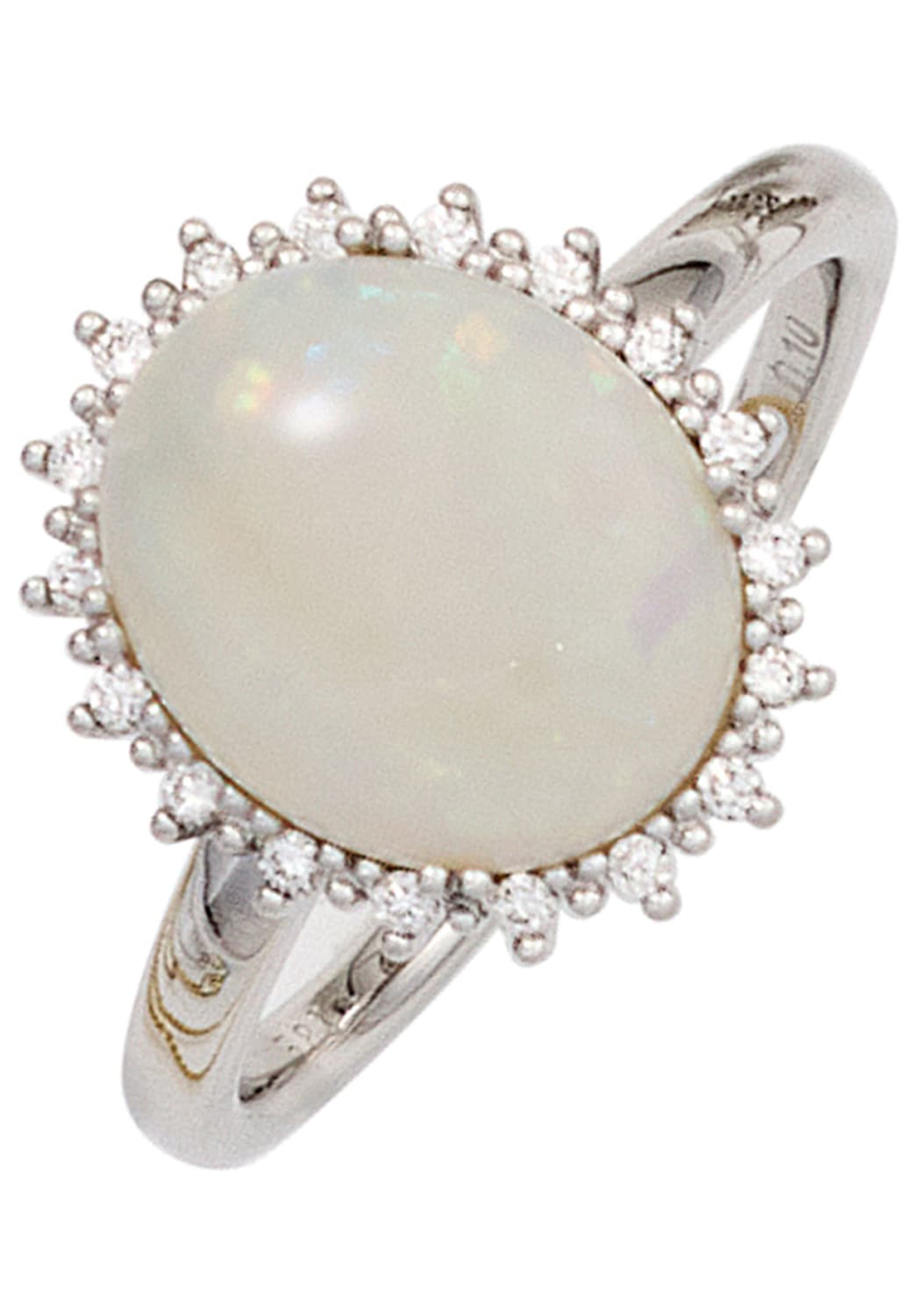 JOBO Weißgoldring Diamond Ring White Gold Size 54