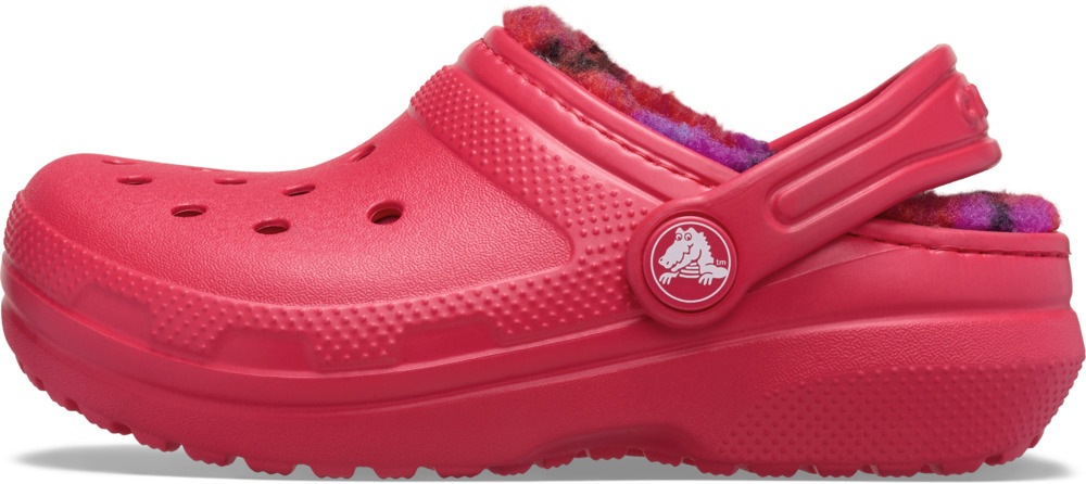 Crocs Clog »Classic Lined Bold Check«, Hausschuh mit Warmfutter