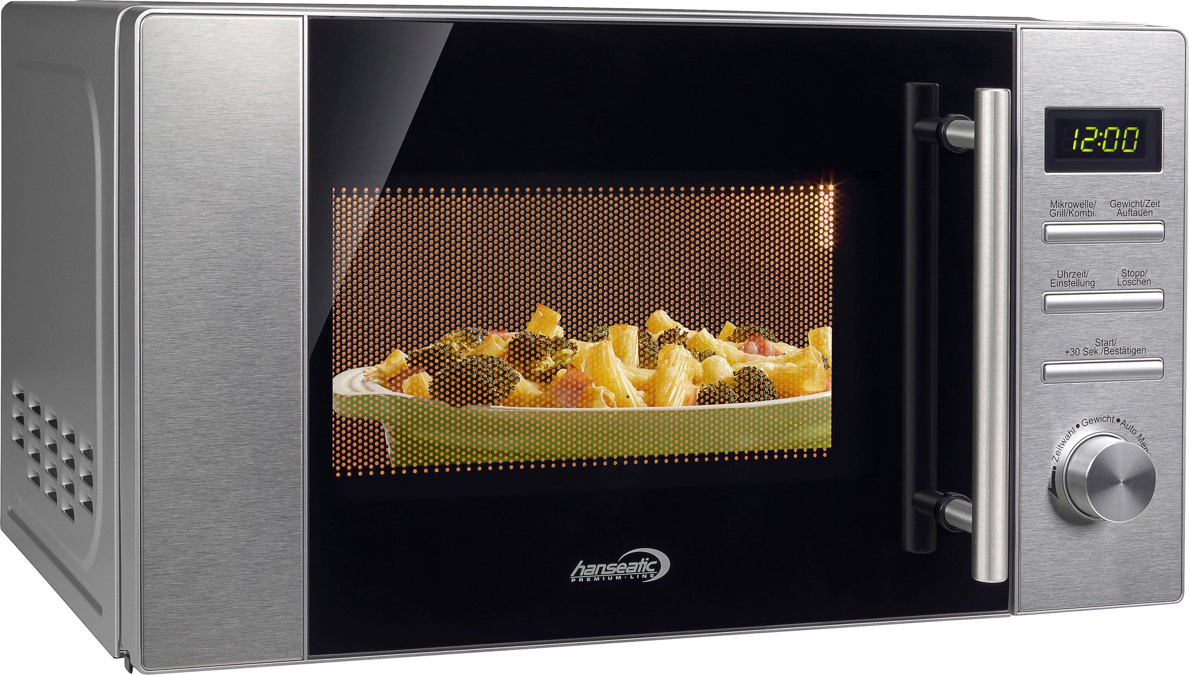 Hanseatic Mikrowelle "656920" Grill 800 W 5 Leistungsstufen und Auftaufunkt günstig online kaufen