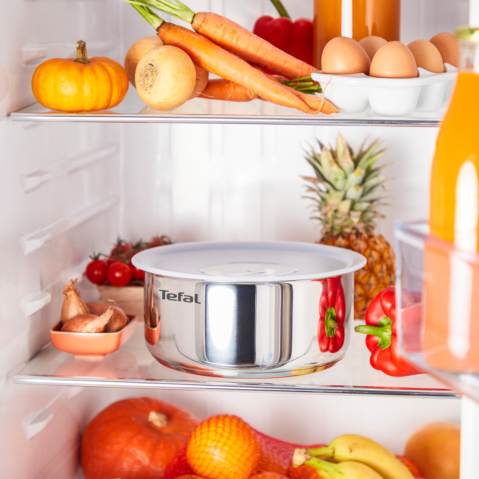 Tefal Topf-Set »Ingenio Emotion«, Edelstahl, (Set, 13 tlg.), Premium Edelstahl, abnehmbarer Griff, platzsparend, stapelbar