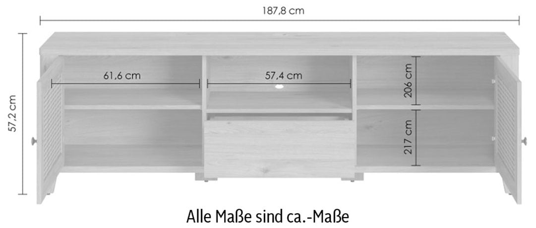 INOSIGN Lowboard »CESTINO«, Breite ca. 188 cm