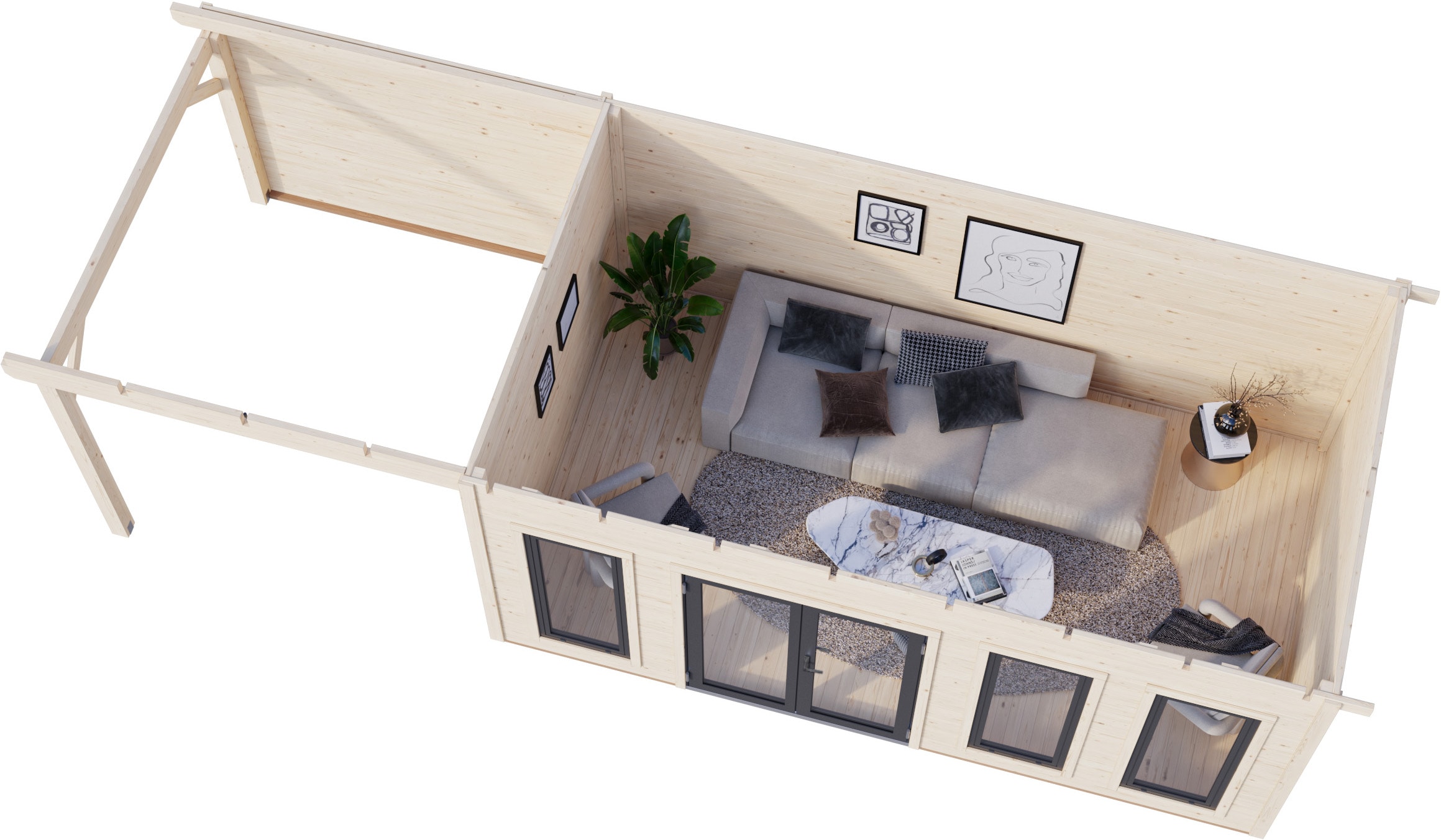 Palmako Gartenhaus »Aurelia 15,2+7,9 m²«