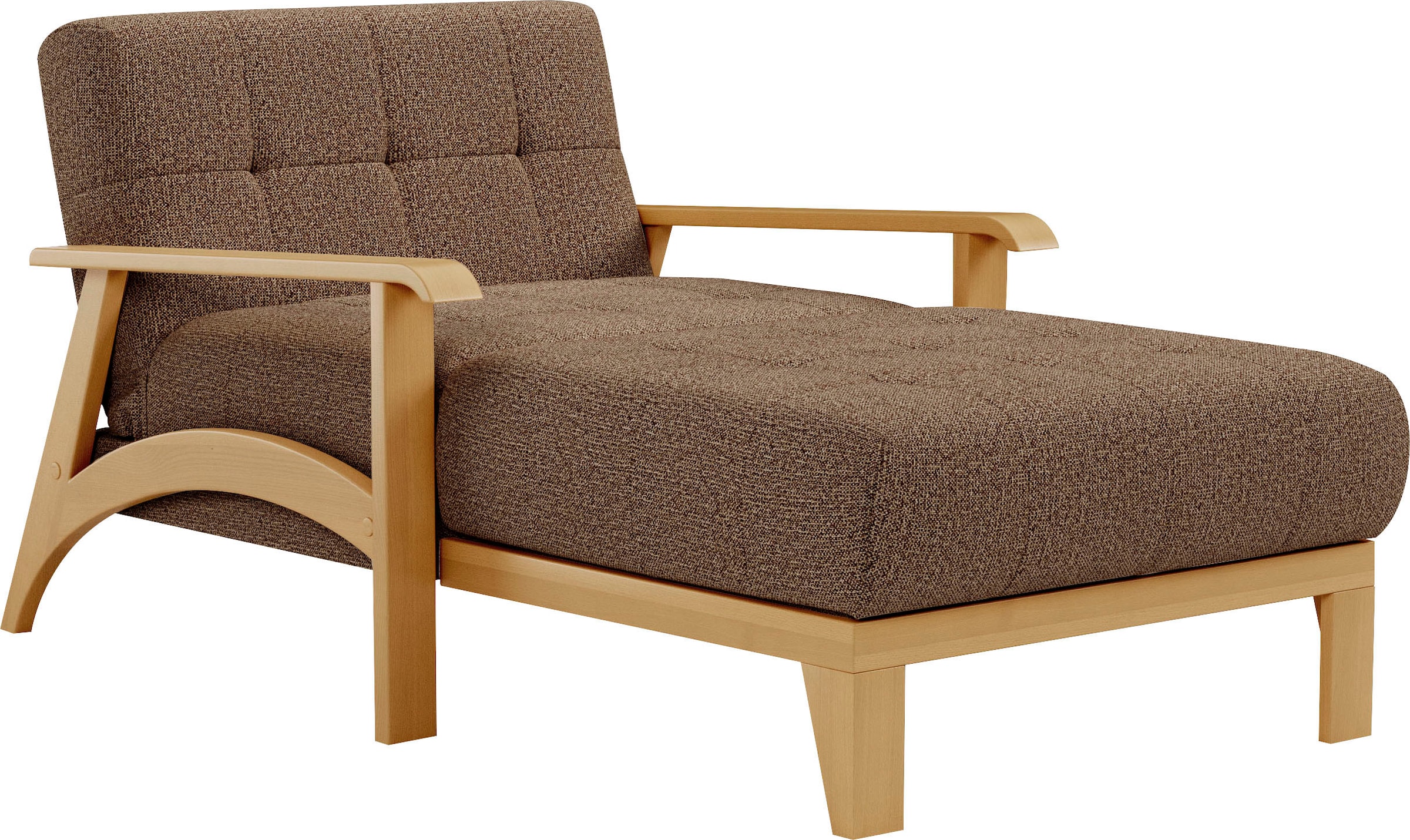 sit&more Recamiere »Billund«, Armlehnen aus eichefarbigem Buchenholz, verschiedene Bezüge und Farben