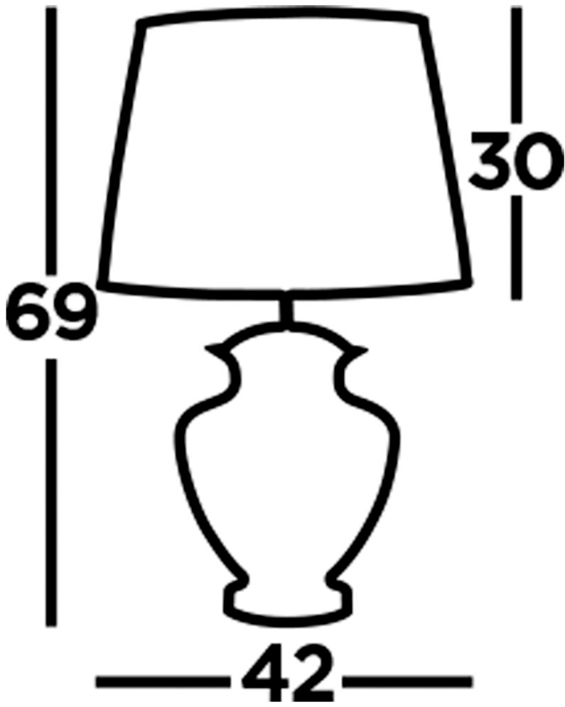 Searchlight Tischleuchte »Elina Table Lamp - Amber Glass, Chrome, Brown Pleated Shade« E27 1 Stk.