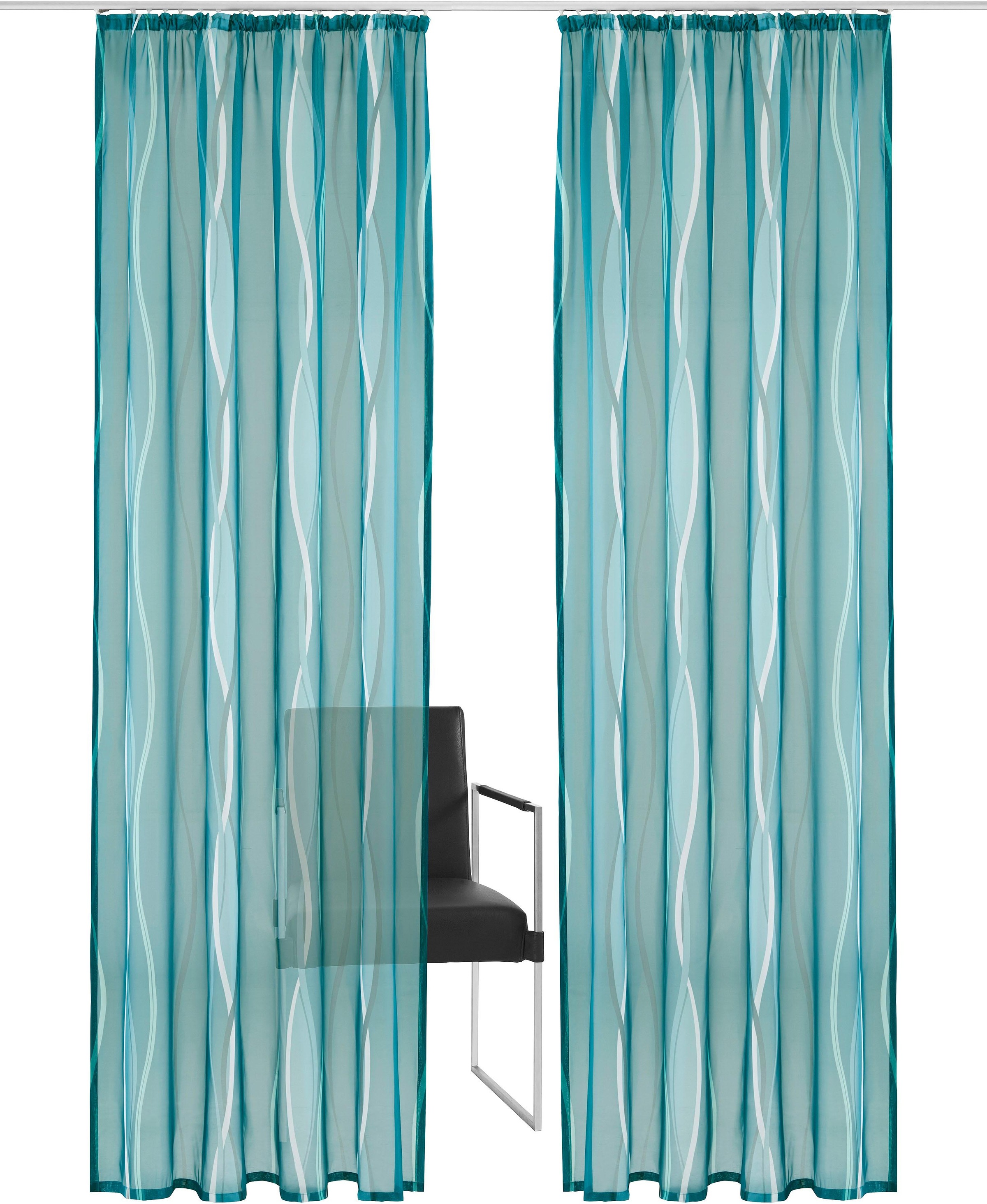 OTTO home "Dimona" Kräuselband 2 Stk. tlg. 2er-Set, transparent, Voile, Pol günstig online kaufen