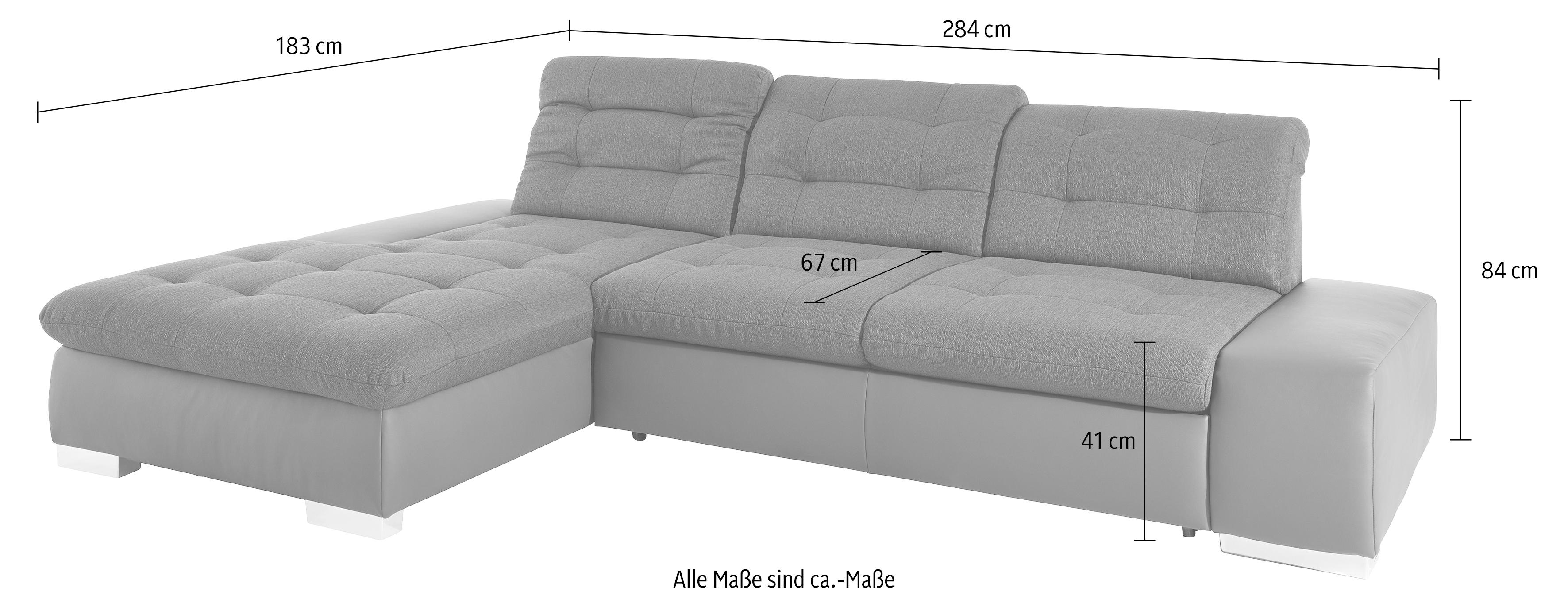 Thumbnail - sit&more "Palomino L-Form" wahlweise XL oder XXL und mit Bettfunktion
