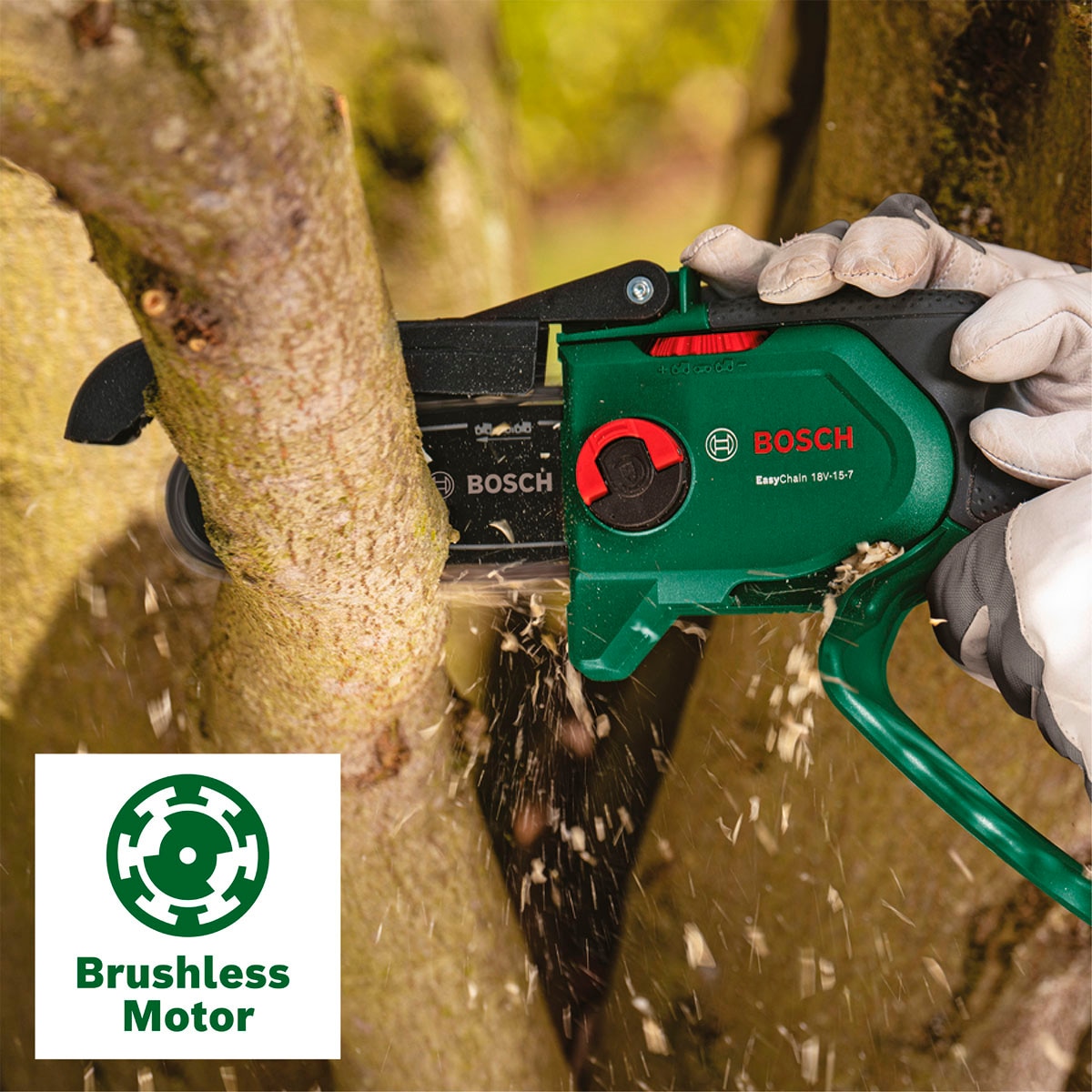 Bosch Home & Garden Akku-Kettensäge »»EasyChain 18V-15-7««, (Oregon-Kette), ohne Akku, ohne Ladegerät