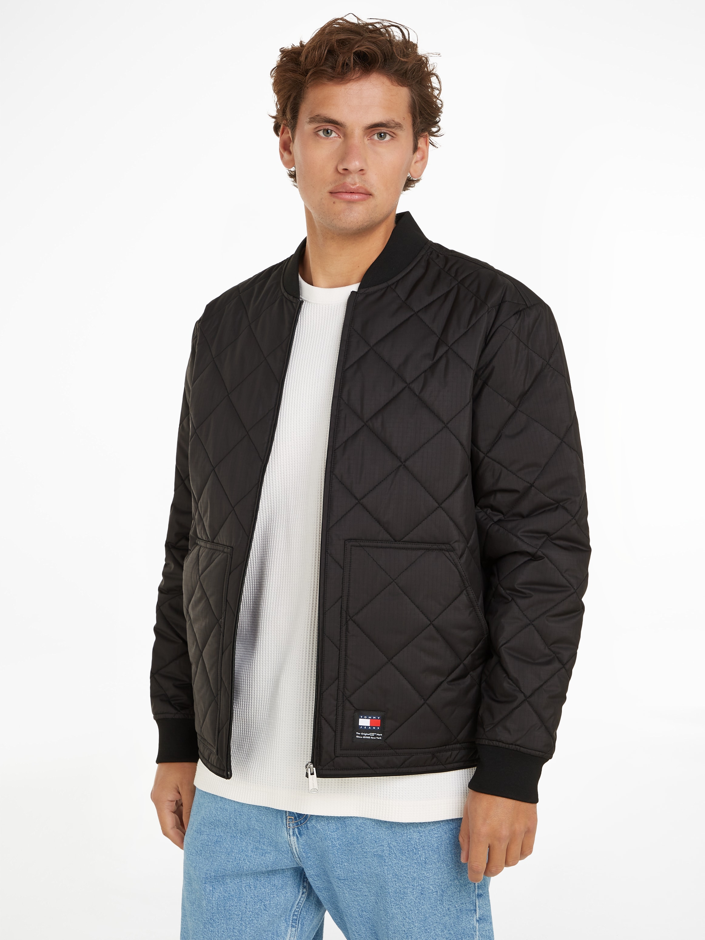 Tommy Jeans Bomberjacke "TJM REG ENTRY BOMBER", mit Rautenmuster