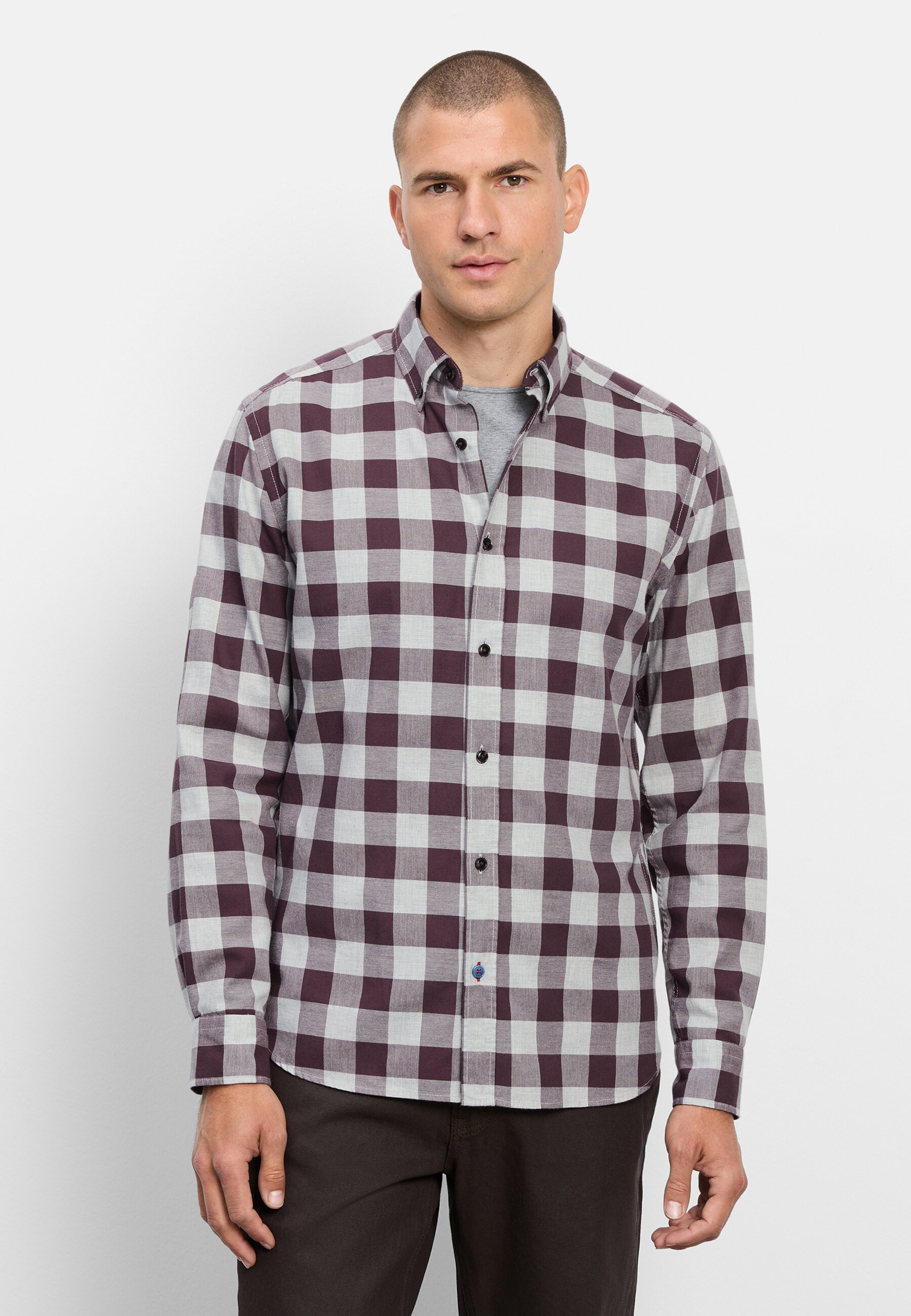 OLYMP Langarmhemd "OLYMP Casual, Regular Fit, Button-down"
