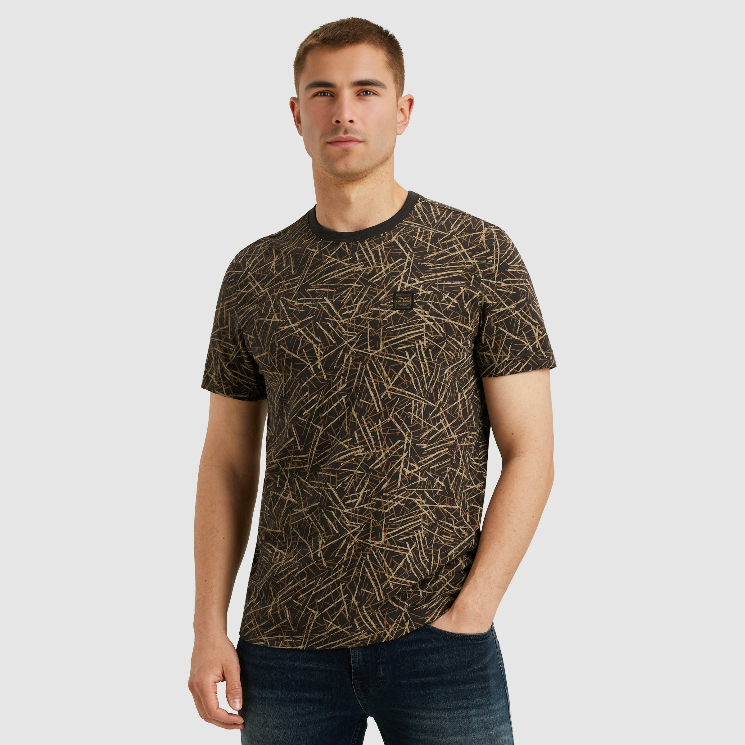 PME LEGEND T-Shirt "Short sleeve r-neck slub jersey aop" günstig online kaufen