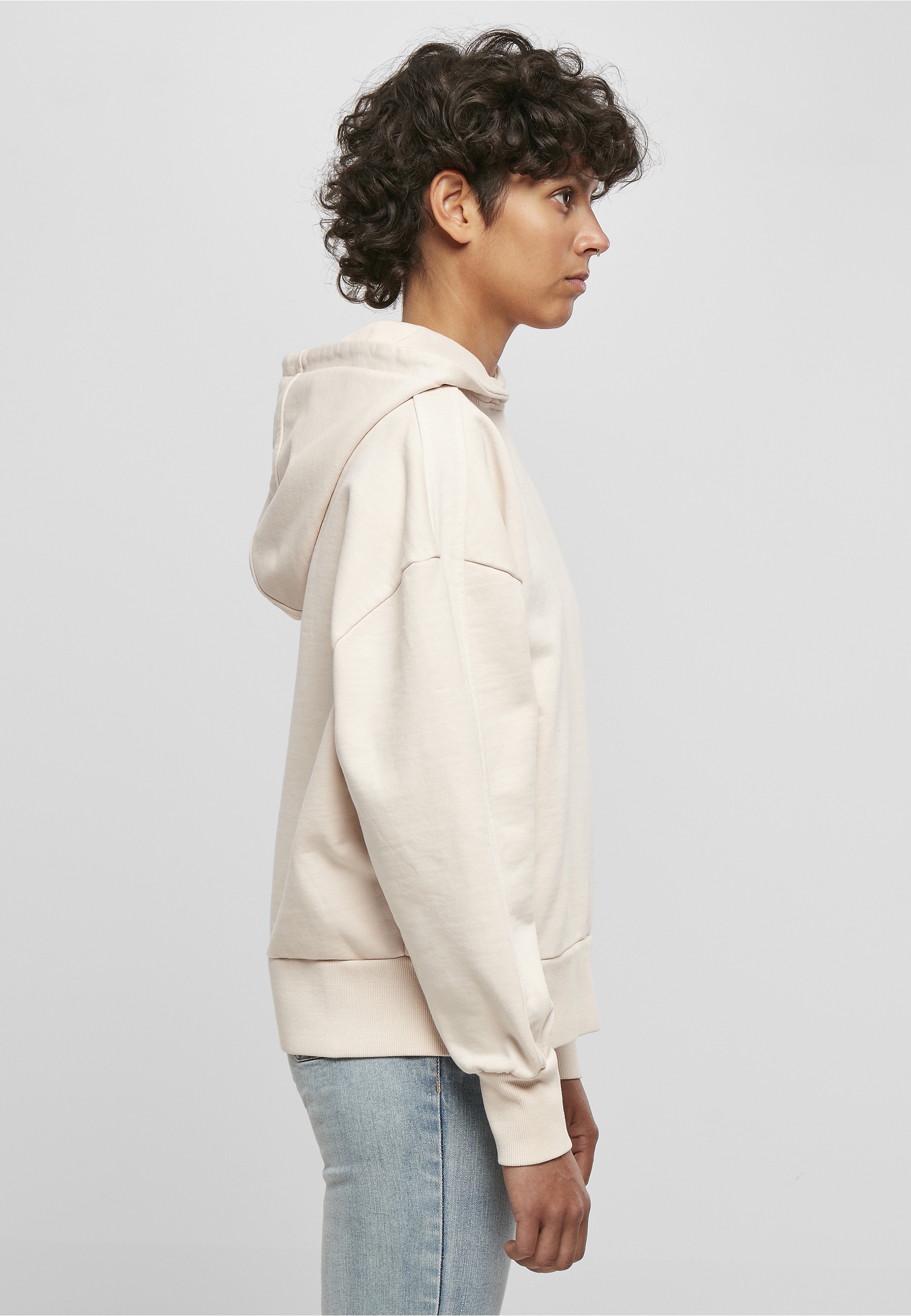URBAN CLASSICS Rundhalspullover »Urban Classics Damen Ladies Heavy Terry Garment Dye Hoody« 1 Stk.