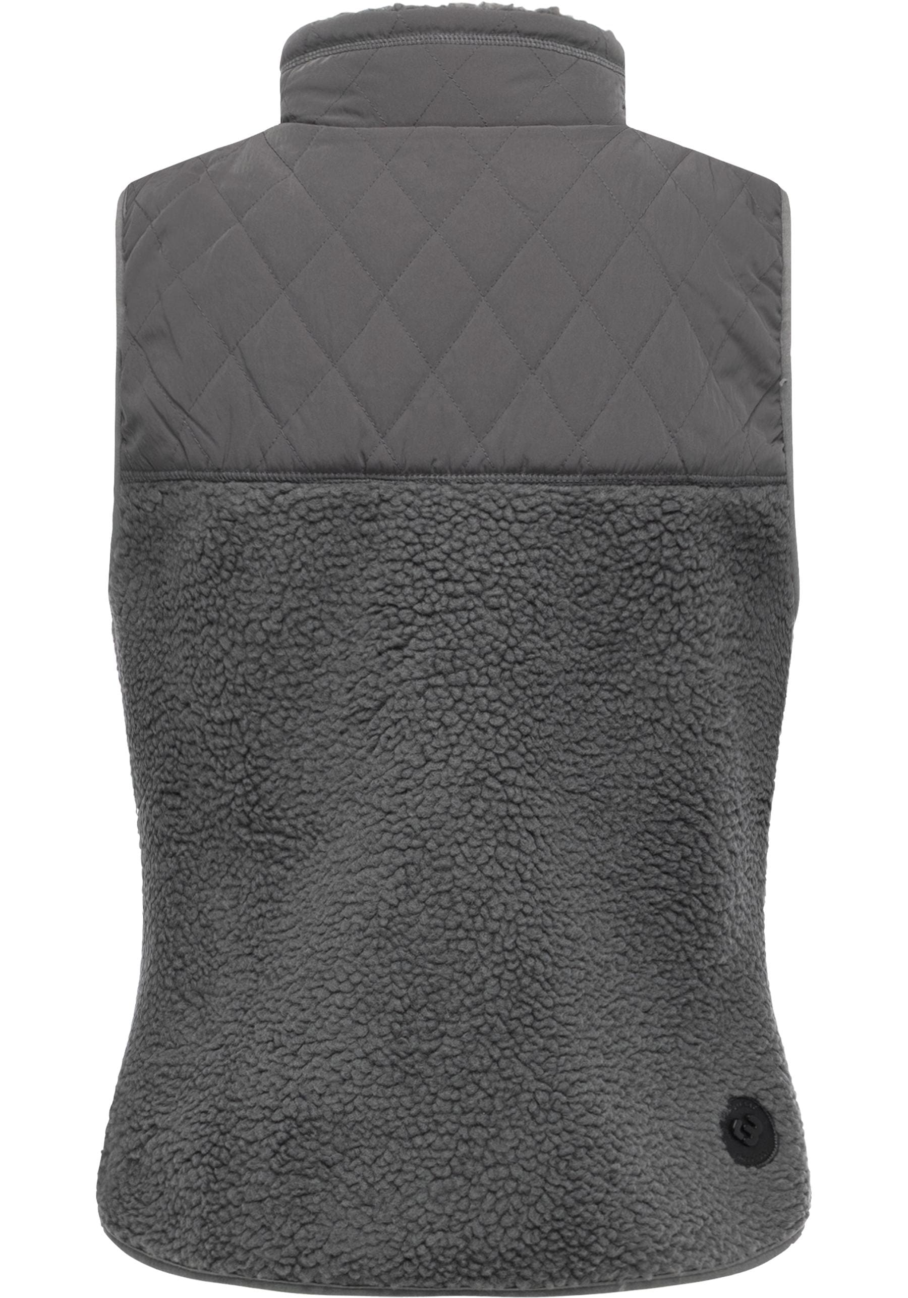 Ragwear Plüschweste »Junkin Bonded«, warme Damen Weste aus Materialmix mit Teddy-Fleece