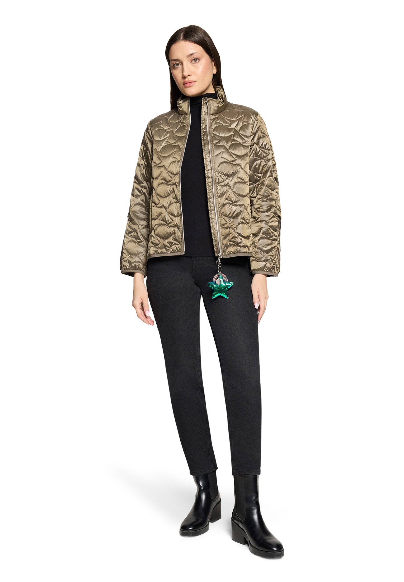 Cartoon Steppjacke »Damen mit Eingrifftaschen«