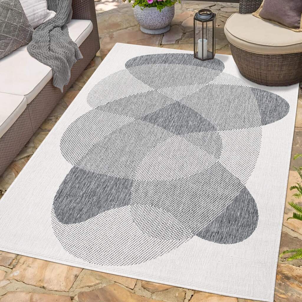 Carpet City Outdoorteppich »DUO RUG 5835«, rechteckig, Wendeteppich Wetterfest In- & Outdoor, Balkon, Terrasse, Wohnzimmer