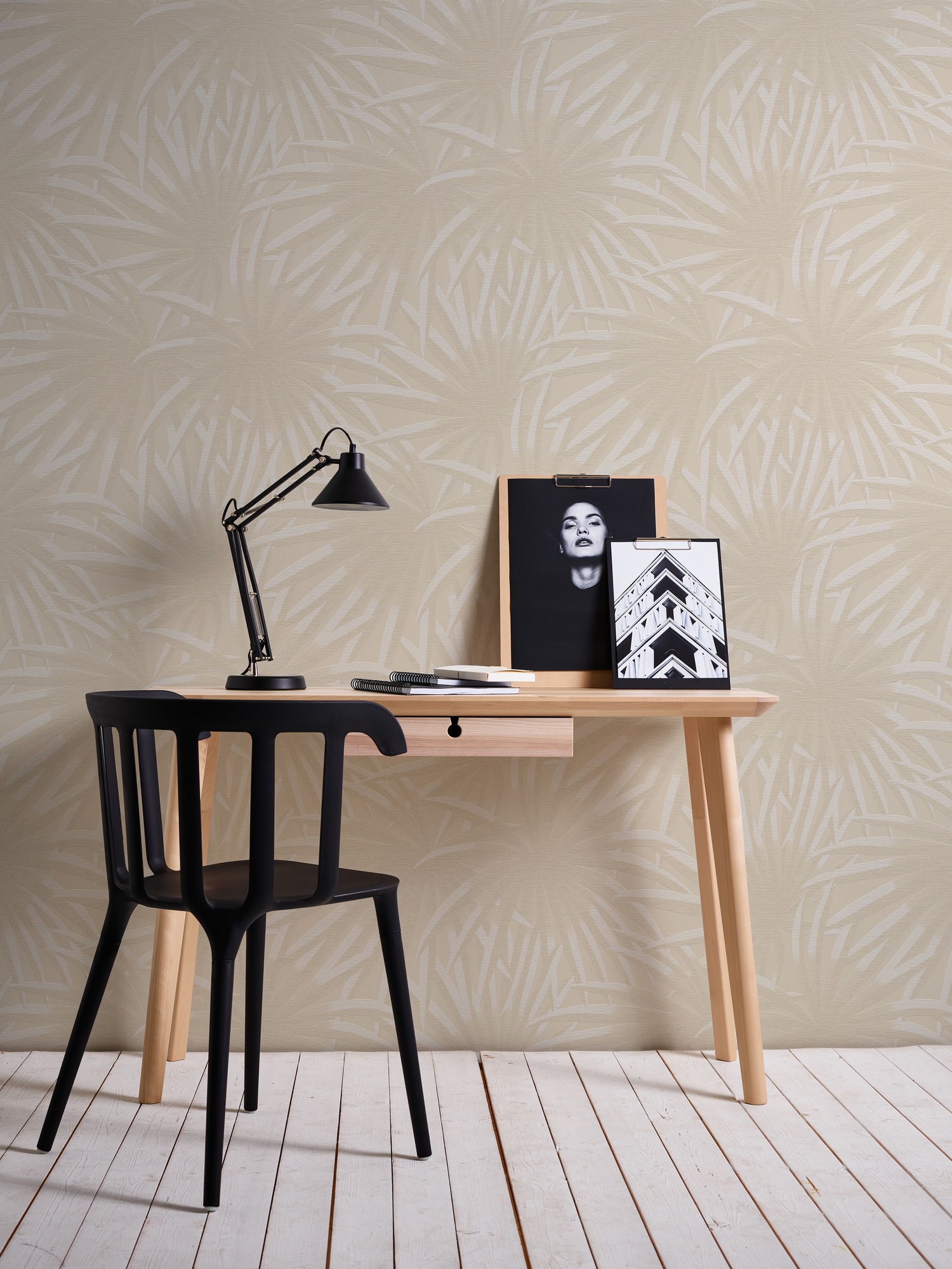 A.S. Création Vliestapete "Casual Living" Matt Strukturiert Vliestapete Palmen Für Schlafzimmer Küche Wohnzimmer Palmenblätter