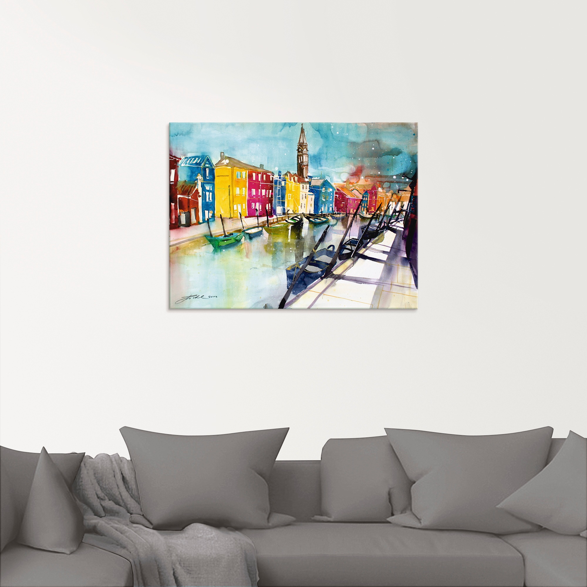 Artland Glasbild "Venedig Bunt" Italien 1 Stk. tlg. in verschiedenen Größen günstig online kaufen