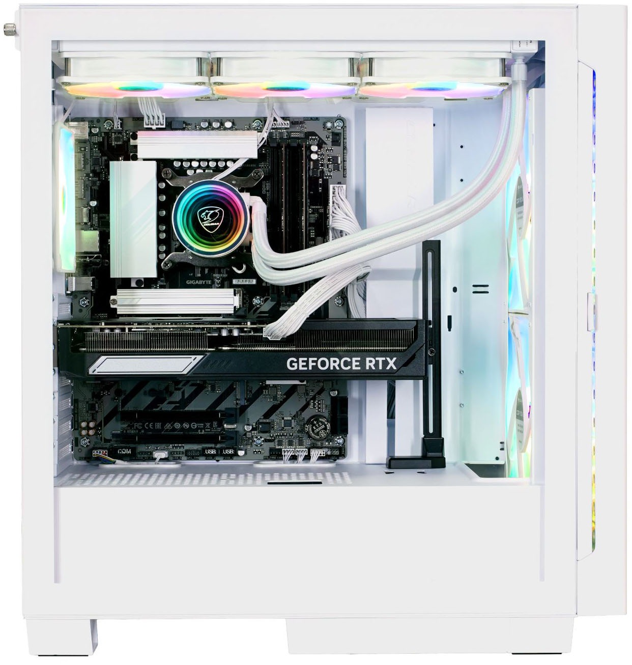 Cougar Gaming-PC »AIRFACE ECO WT 7875 AMD Ryzen 7 9800X3D 32GB DDR5 1TB SSD RTX 5070Ti« Windows 11, DDR5 RAM, Wasserkühlung