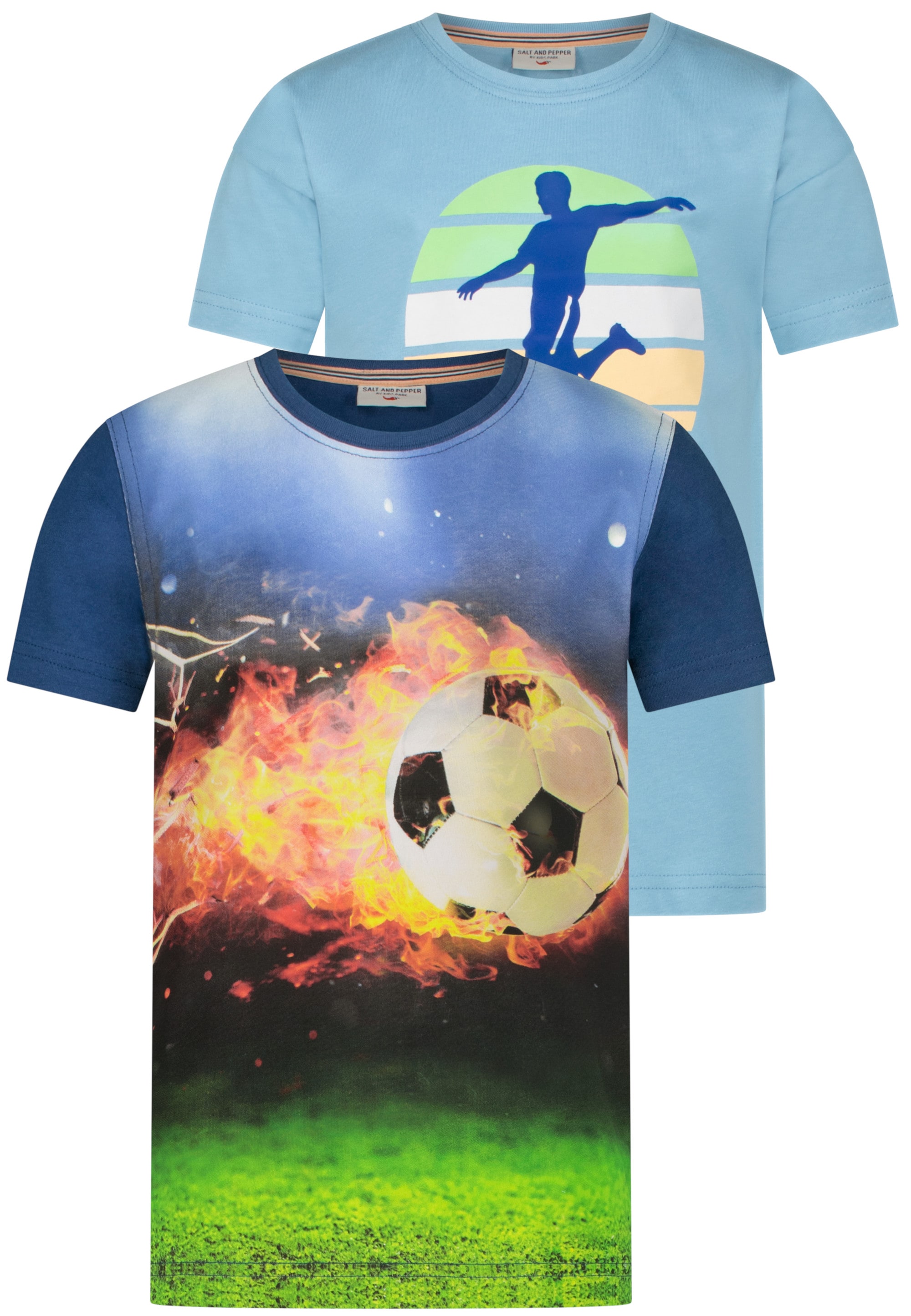 SALT AND PEPPER T-Shirt »Torjäger«, (2 tlg.), mit tollem Fußballmotiv