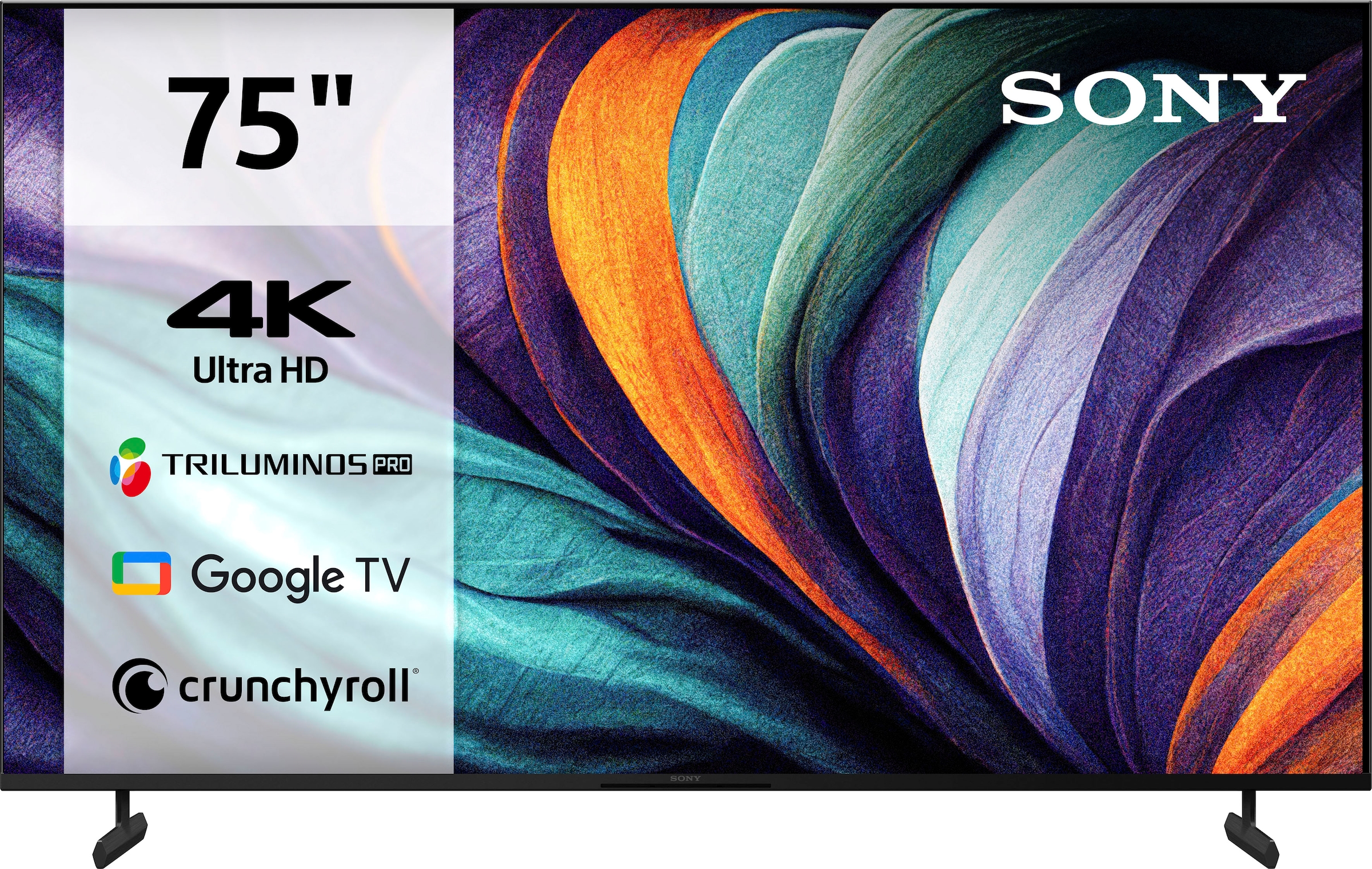 Sony LED-Fernseher BRAVIA 4K Sprachsuche, 189 -TV, Zoll, ECOPACK cm/75 Ultra | X1-Prozessor, BAUR Core HD, TV-Smart HDR, »KD-75X80L«, Google